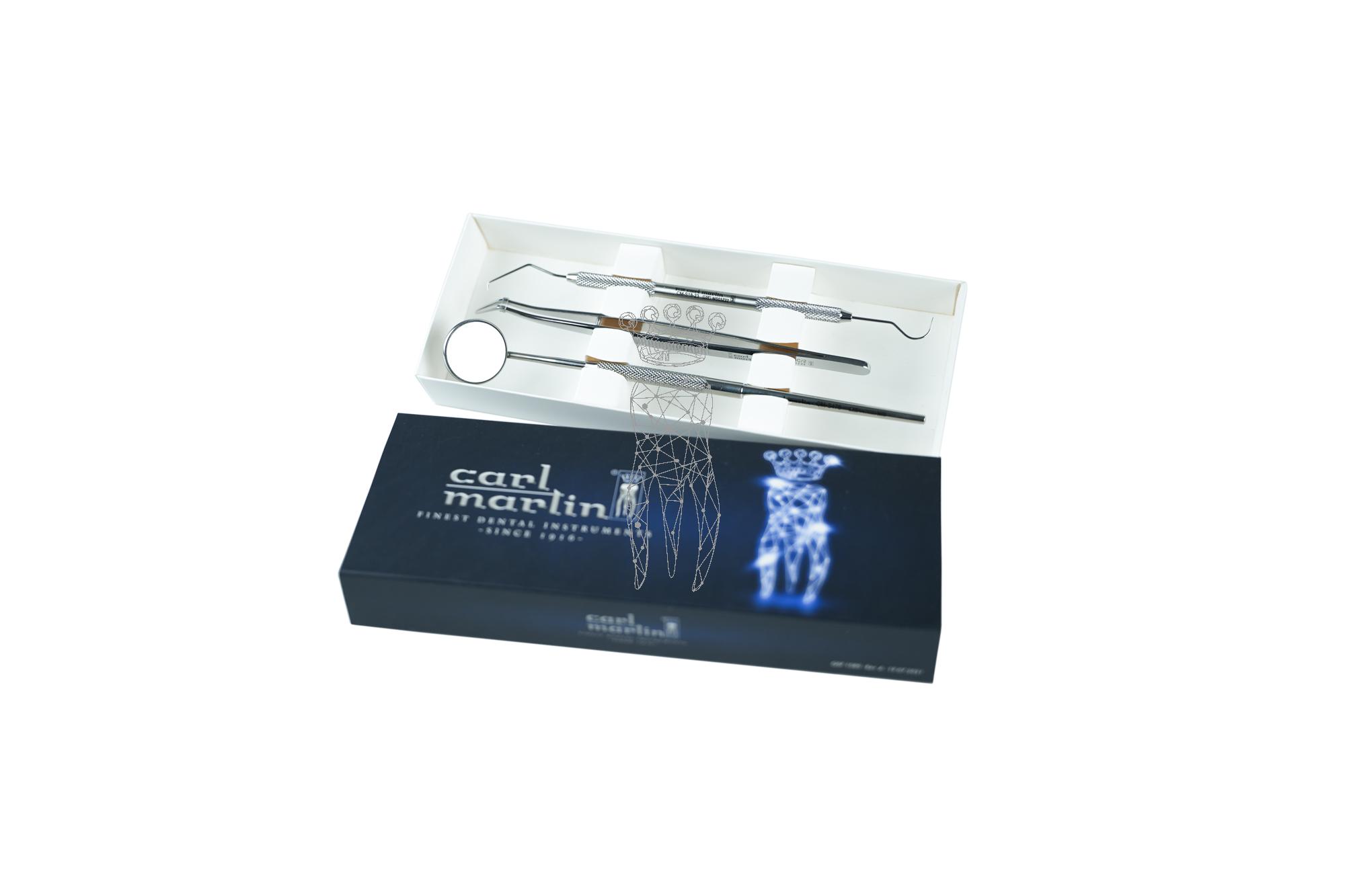 First examination set mirror / probe / tweezers