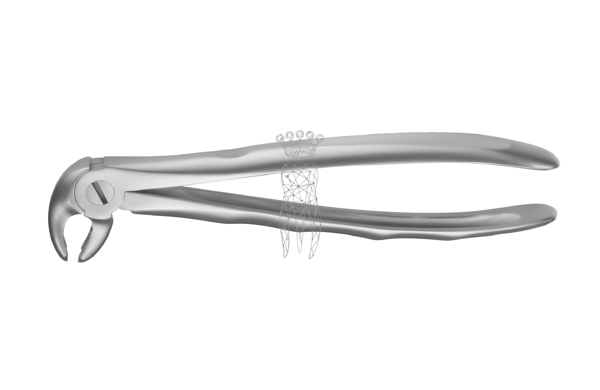 Extracting forceps LiquidSteel Lower-Jaw molars left + right