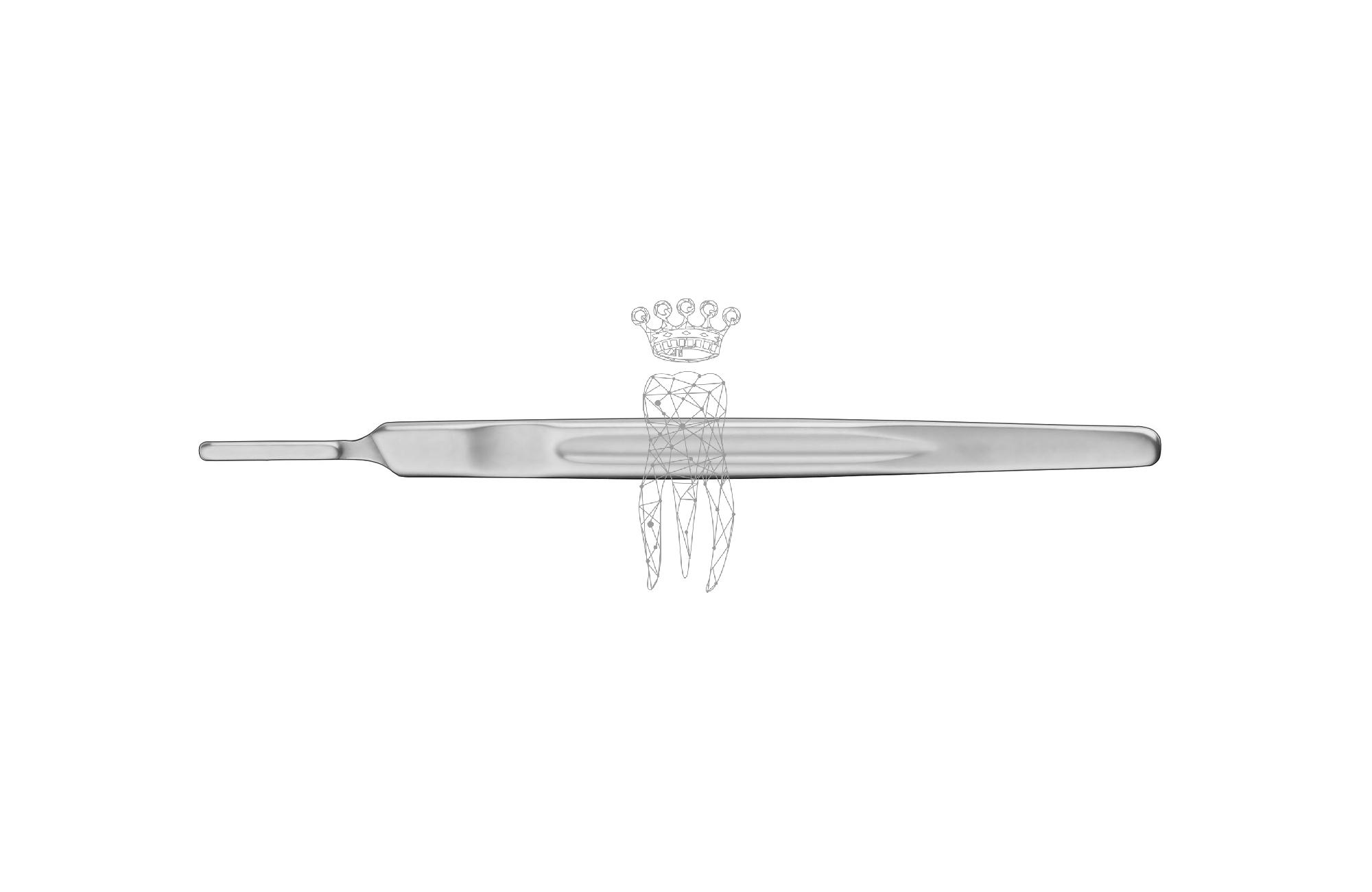 Scalpel blade holder solid stainless for blades 10,11,12,12D,15,15C