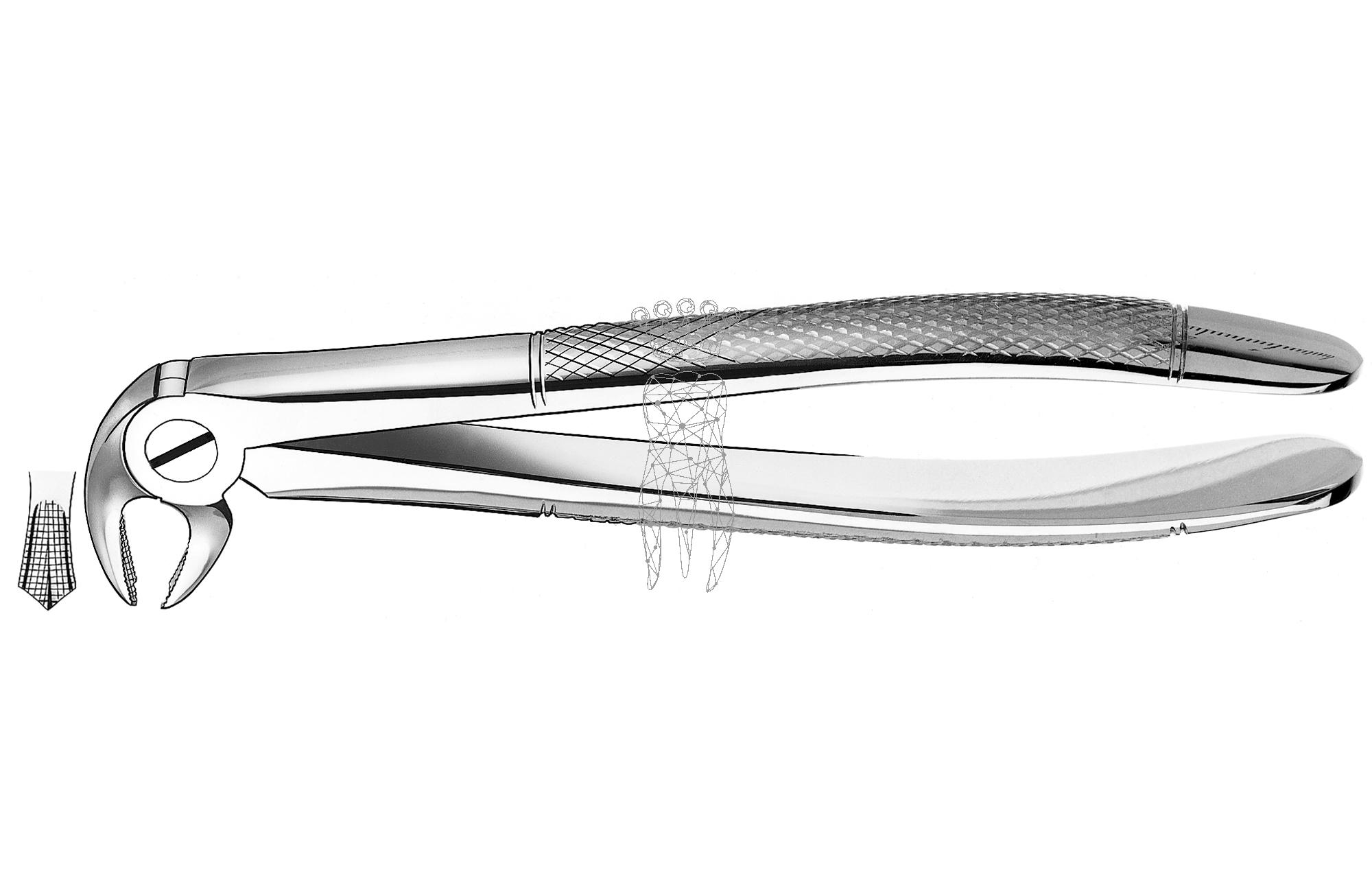 Extracting forceps frictiongrip Lower-Jaw molars right + left