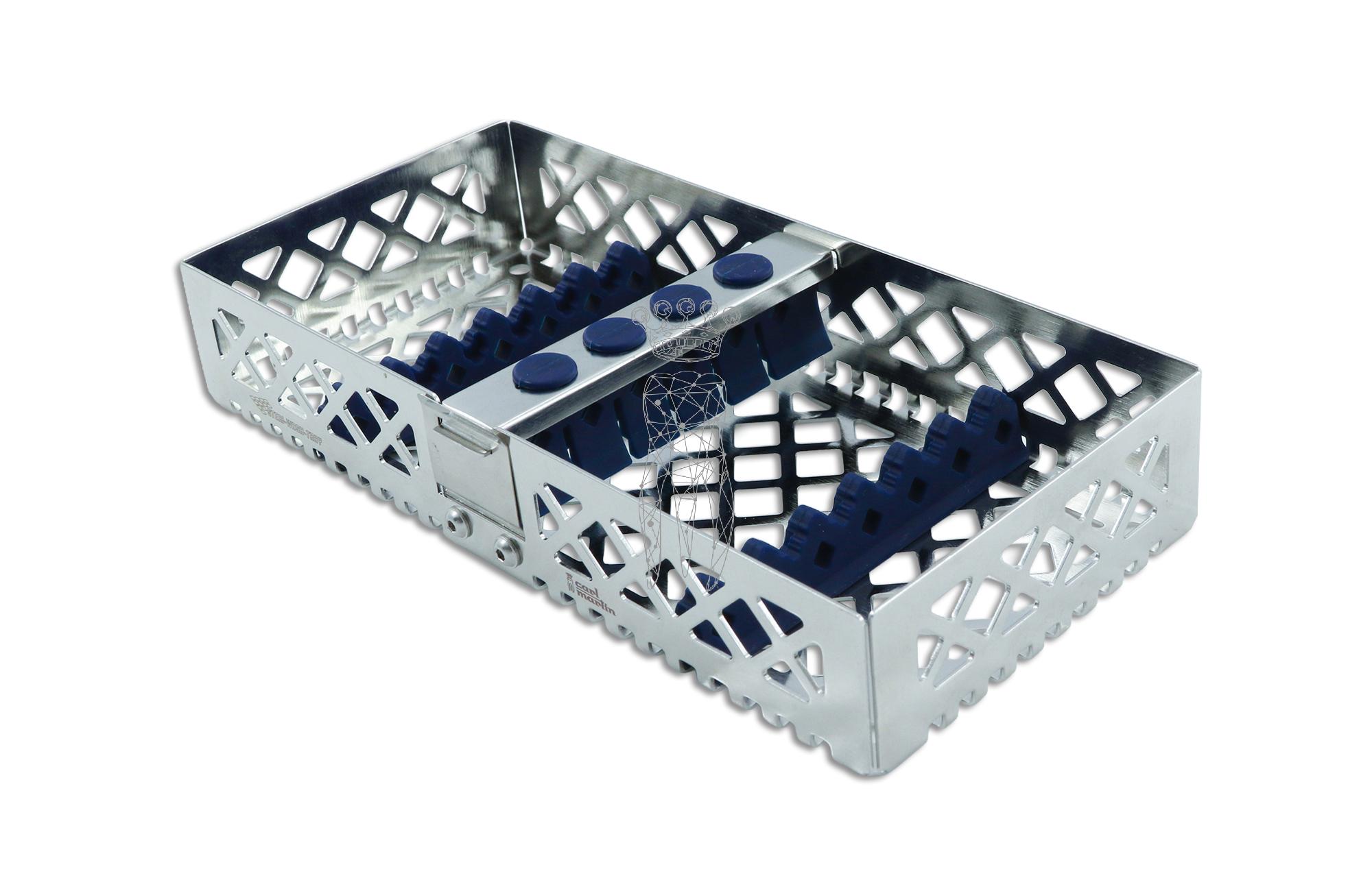 Steri-Wash-Tray 190x90x34mm 6 Instrumente - Silikone blau