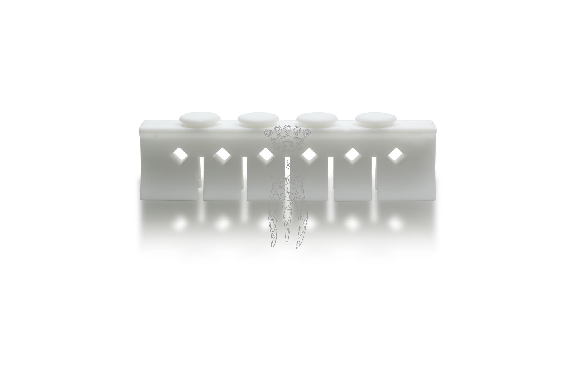 Silikon Niederhalter 3029-S + CLIP-S 6 Instrumente - weiß
