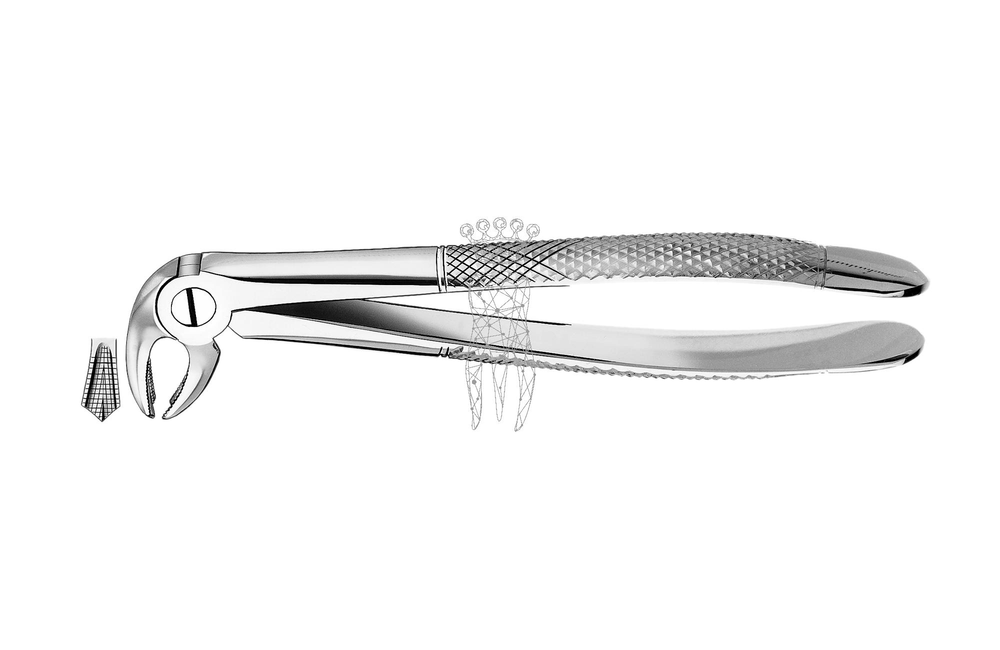 Extracting forceps frictiongrip Lower-Jaw molars