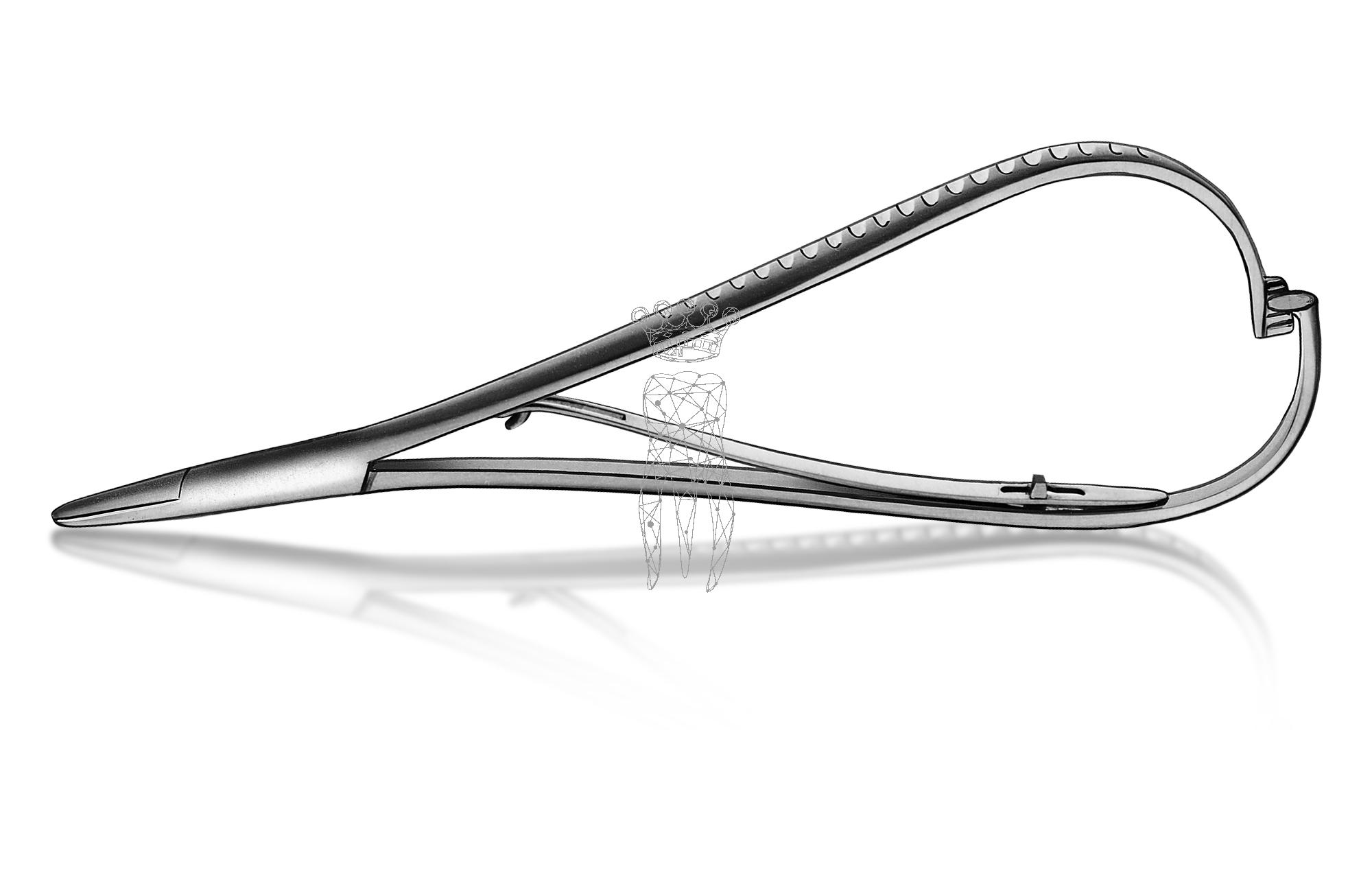 Needleholder Mathieu stainless 14cm tip with cross-cut