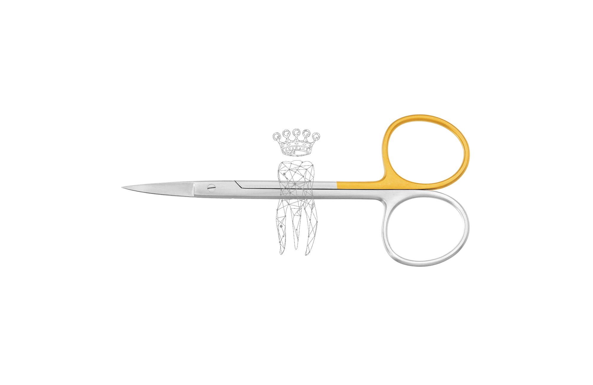 SuperCut gum scissors curved 12cm left-handed