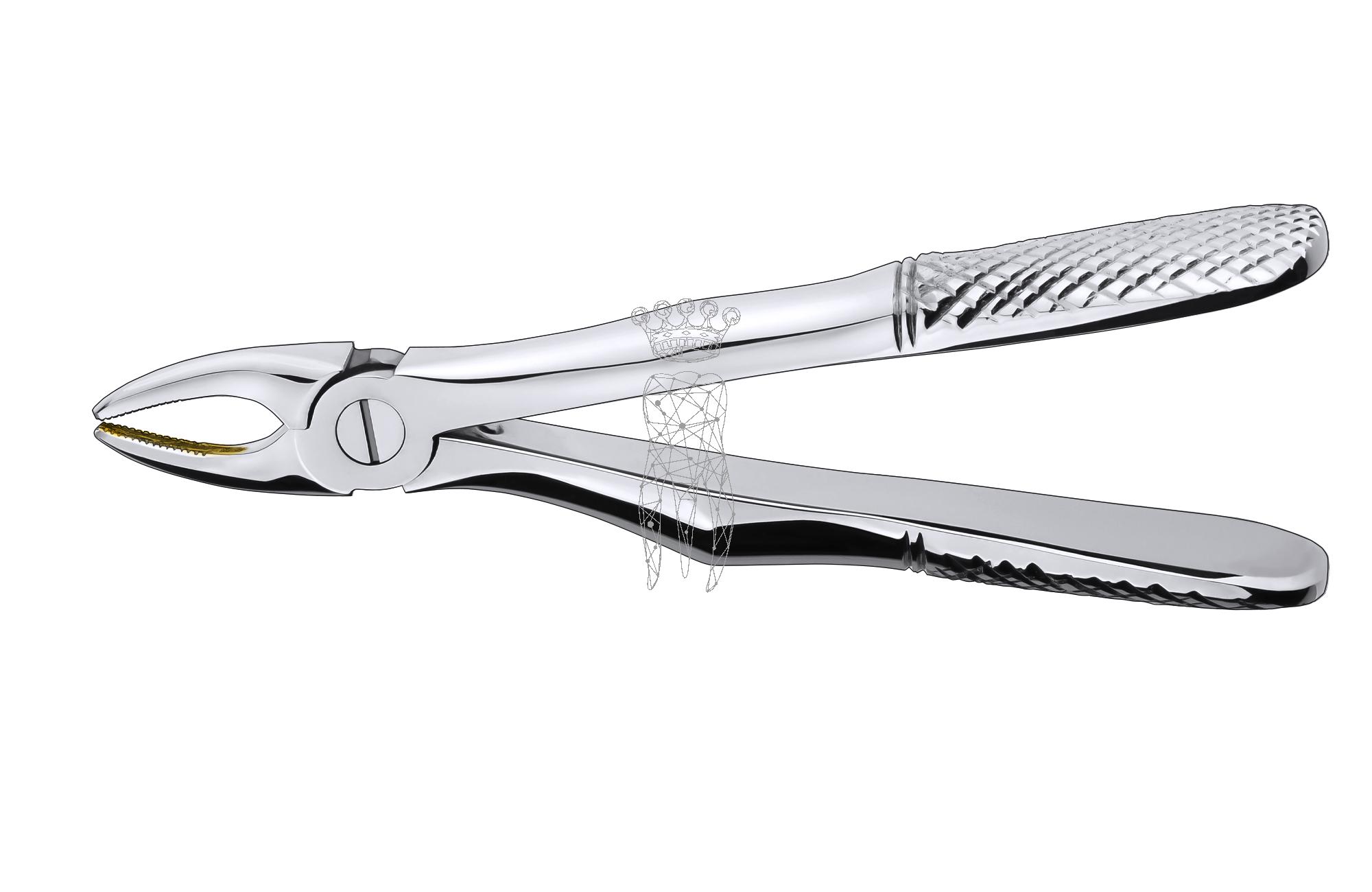 Children extracting forceps diamond with spring - Upper-Jaw incisors