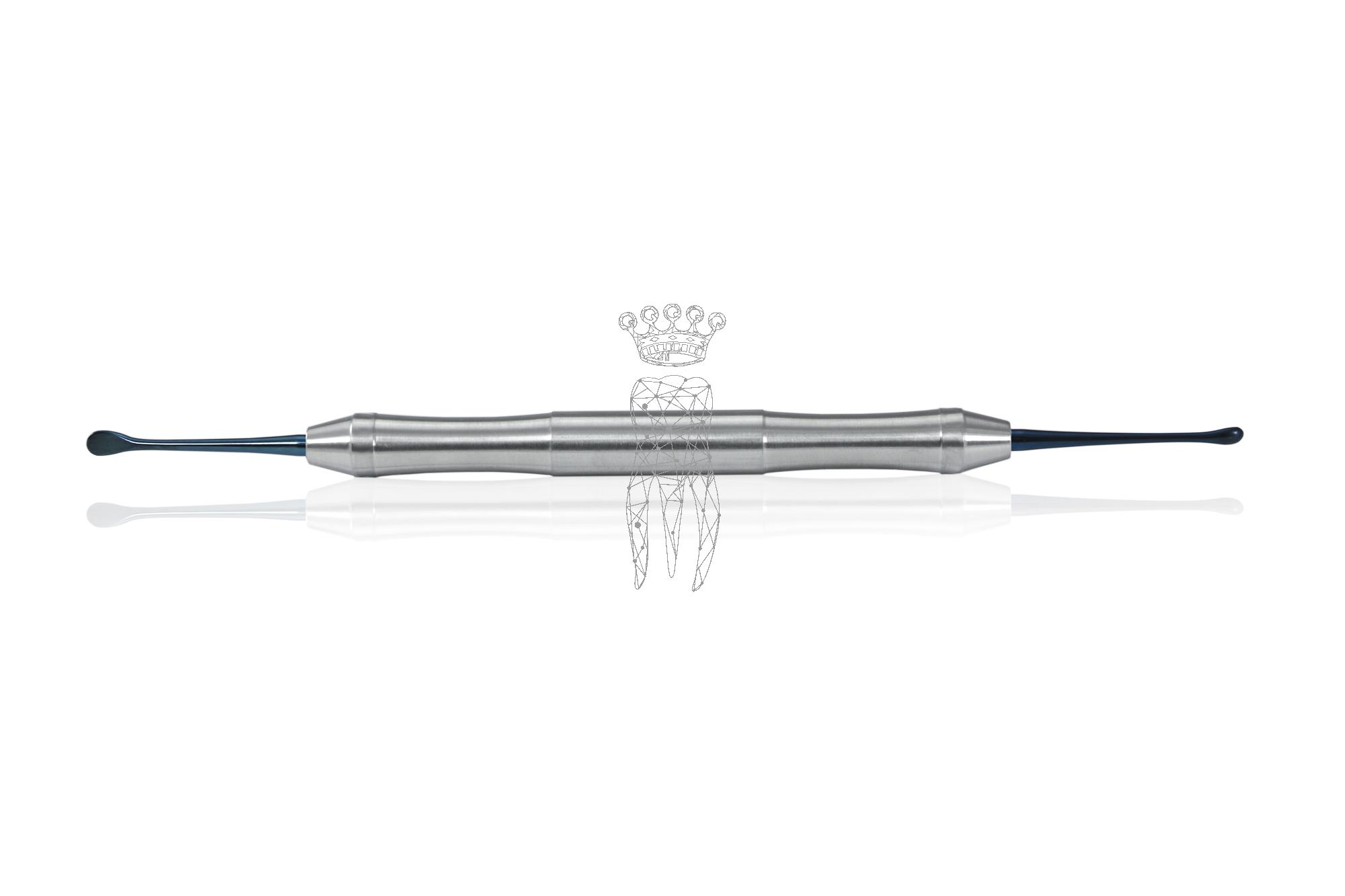 Spoon slightly grooved sharp 2.5/3.8mm LiquidSteel PolyFill Plasma+