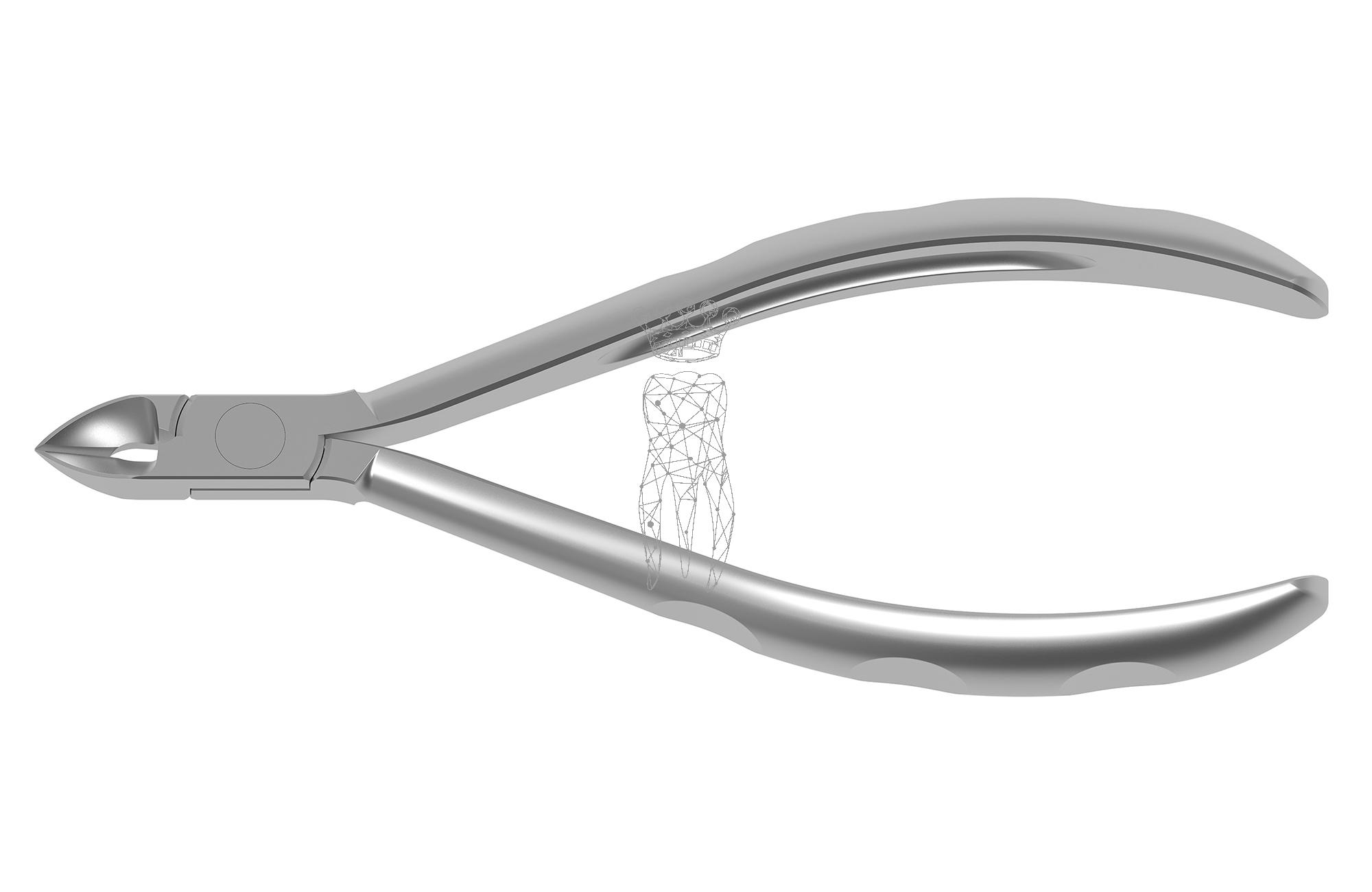 Ligature cutter 15° - very delicate small cutting head