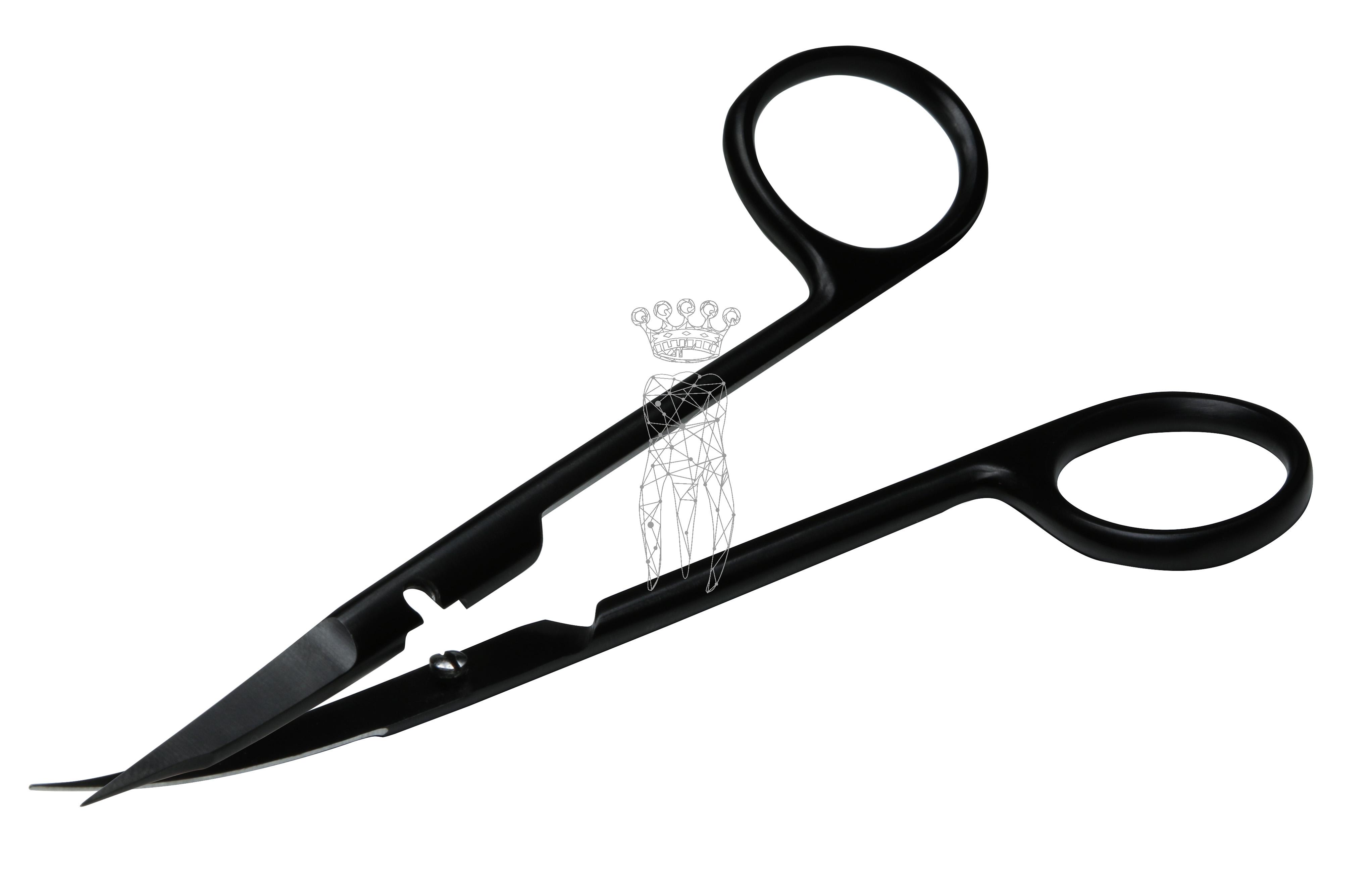 EasyClean gum scissors curved 12cm GOLDMAN-FOX