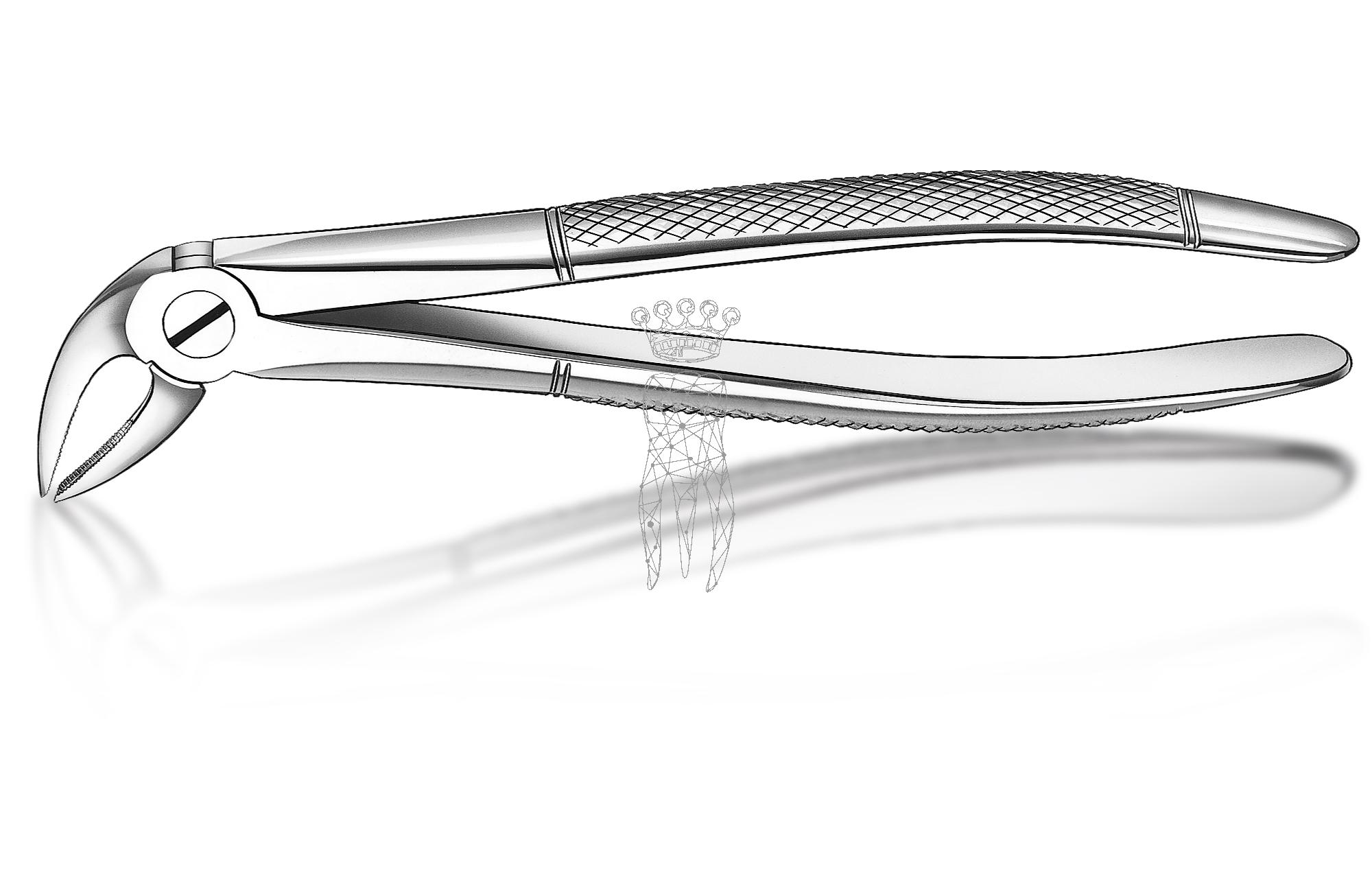 Extracting forceps frictiongrip Lower-Jaw incisors/canines