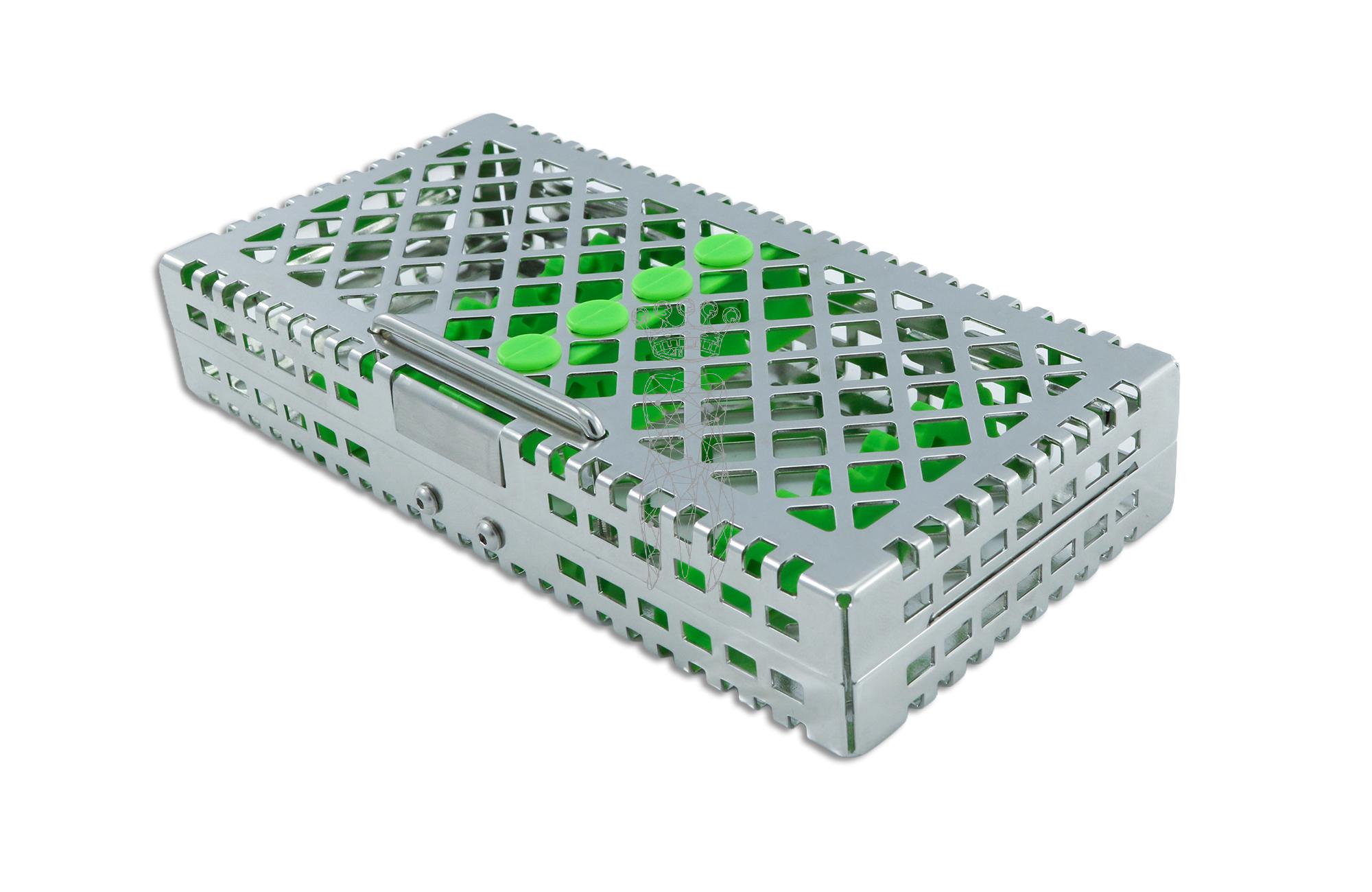 Steri-Wash-Tray 190x92x34mm 6 Instrumente - Silikon grün