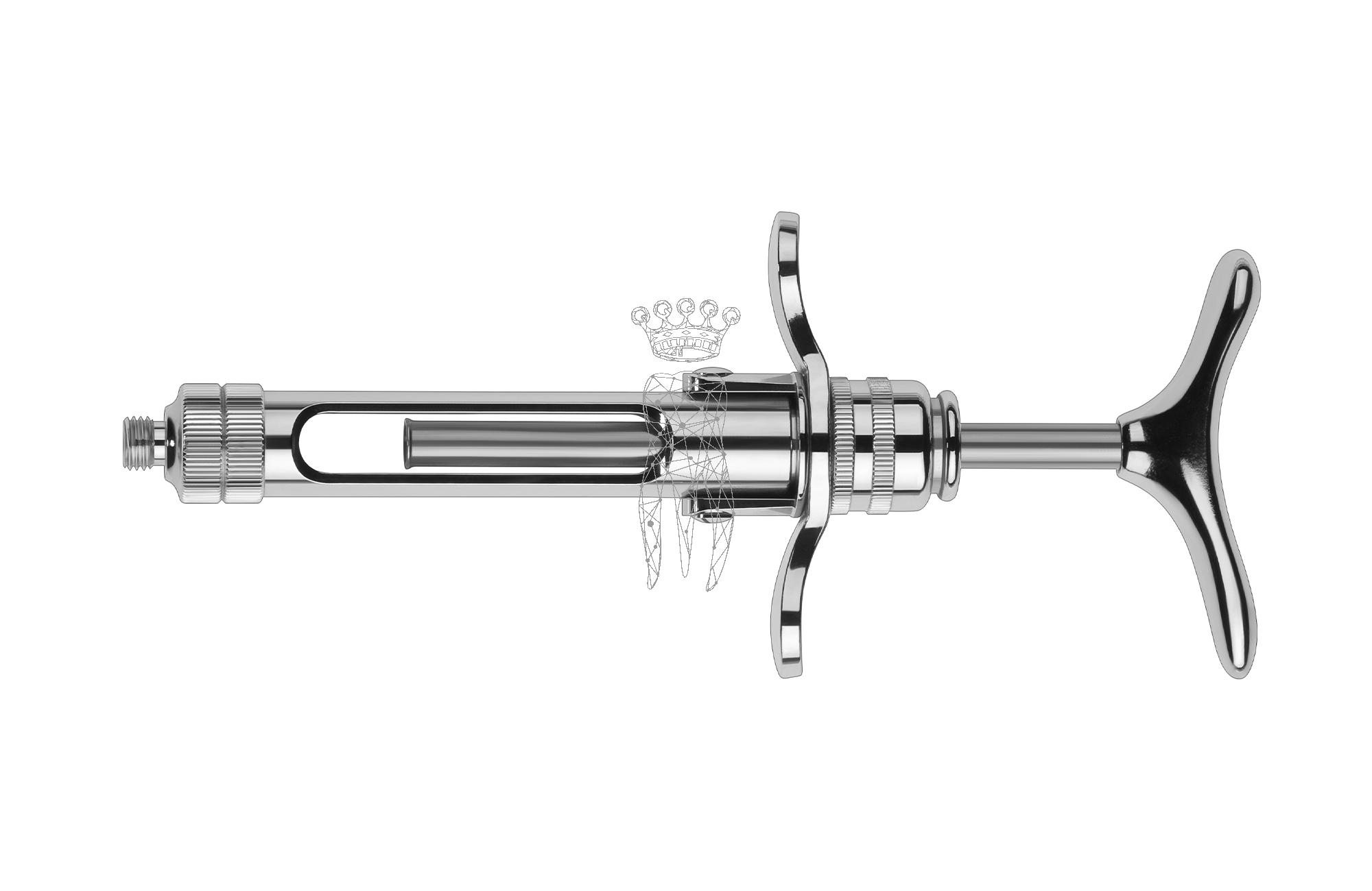 Cartridge syringe 1.8ml - with crutch imperial thread - w/o self aspiration