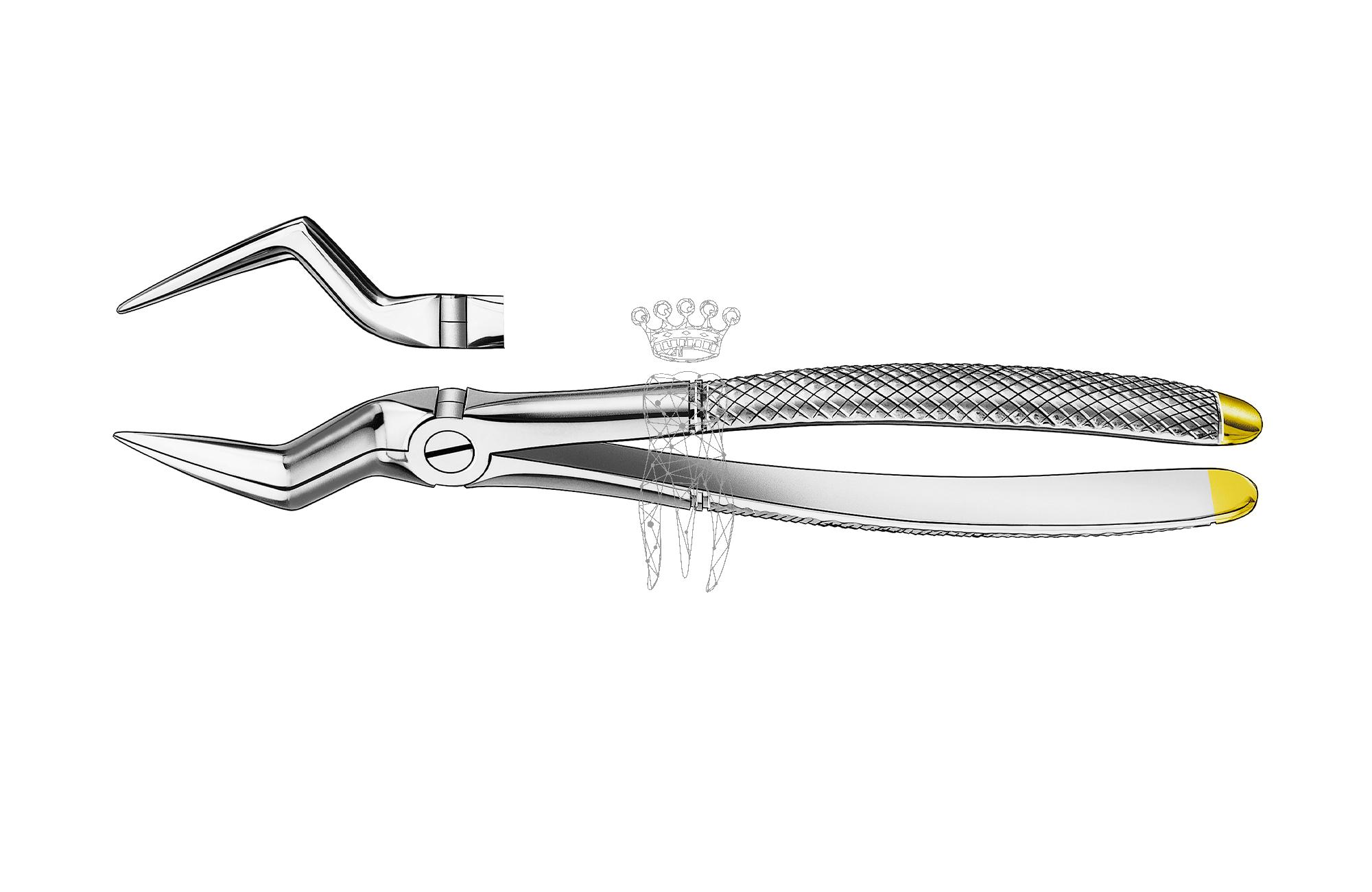 Root splinter forceps diamond coated Upper-Jaw