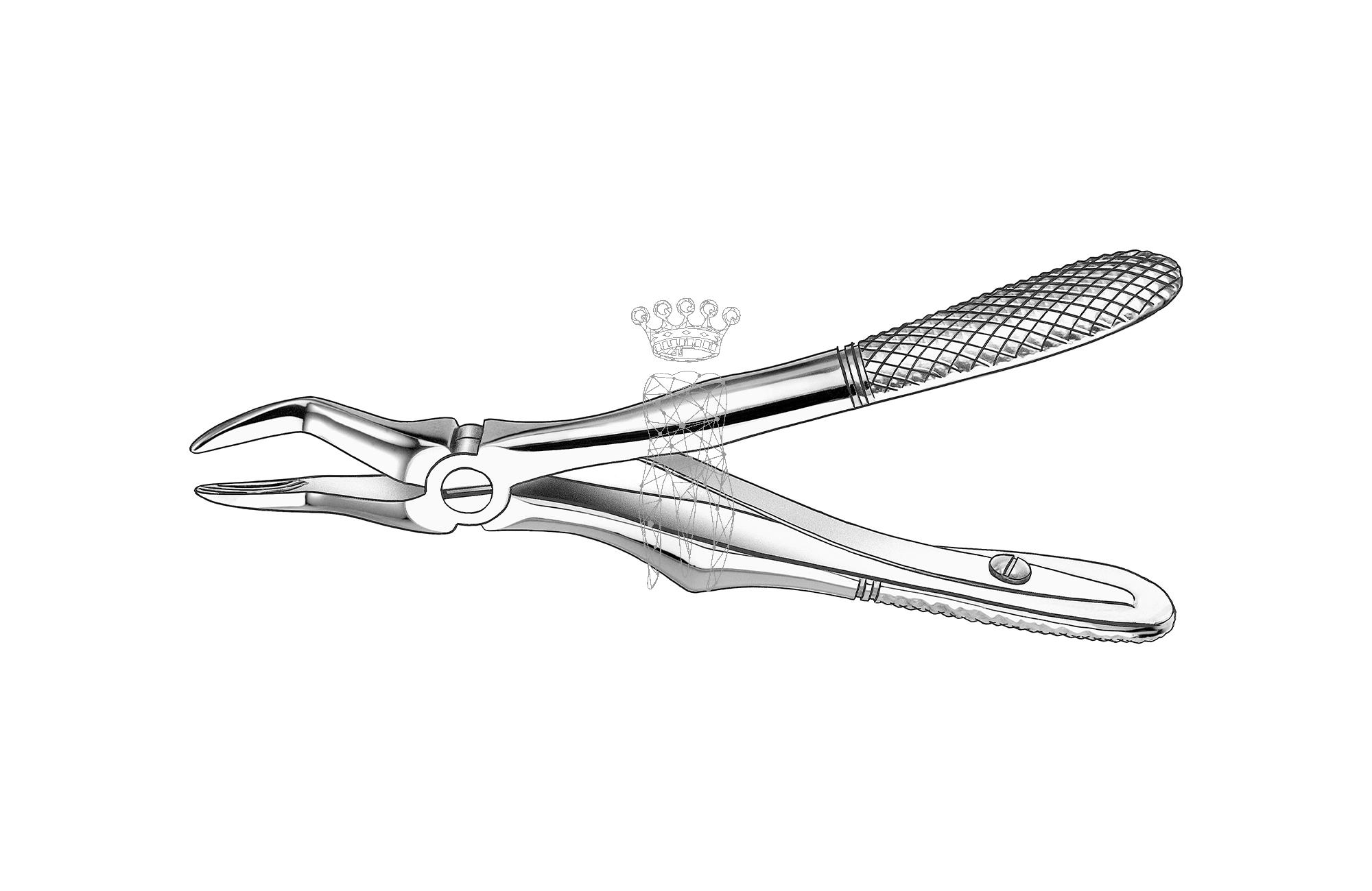 Children extracting forceps frictiongrip with spring - Upper-Jaw roots