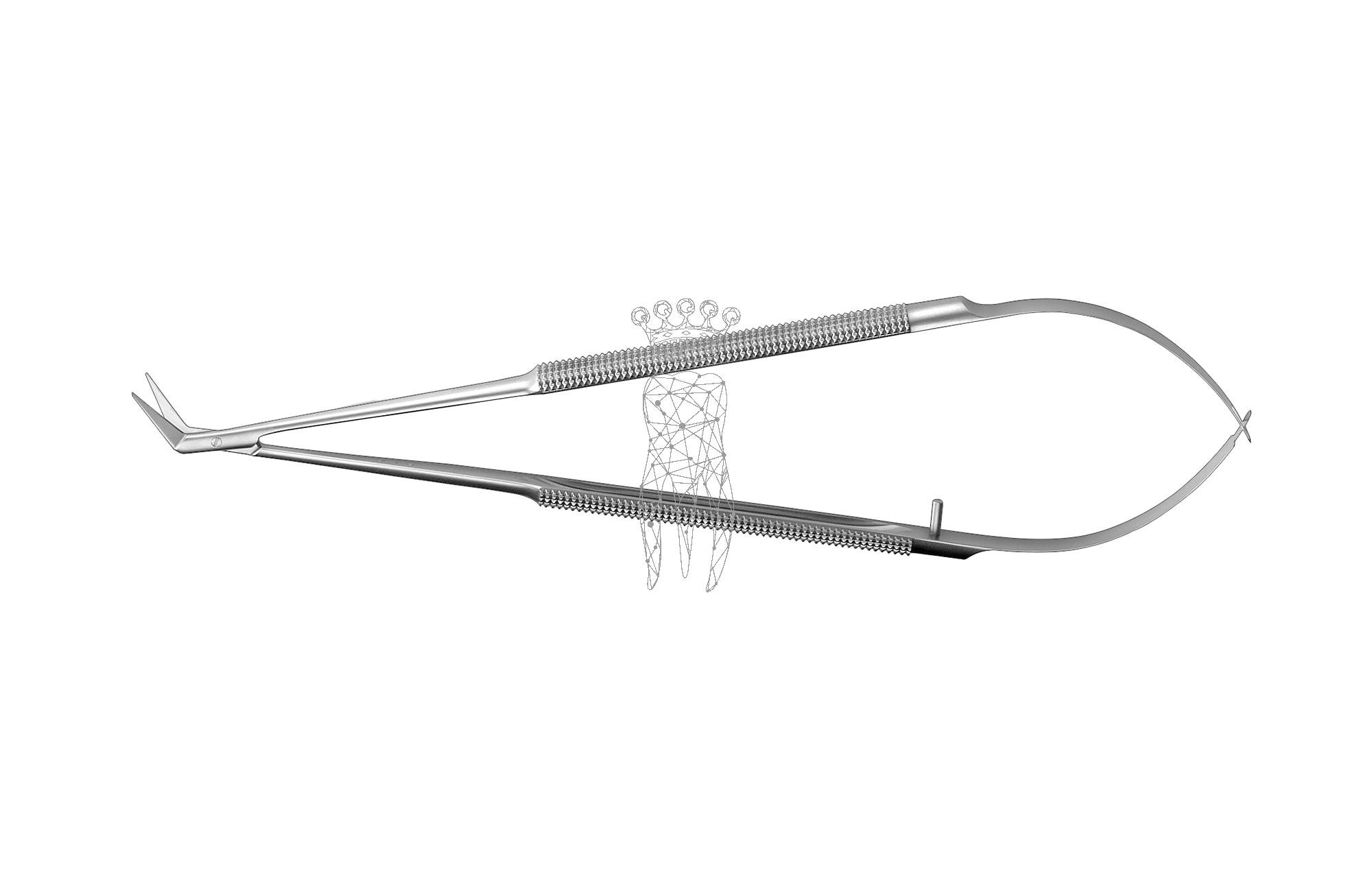 MICRO-Scissors GOMEL 18cm angled 45°
