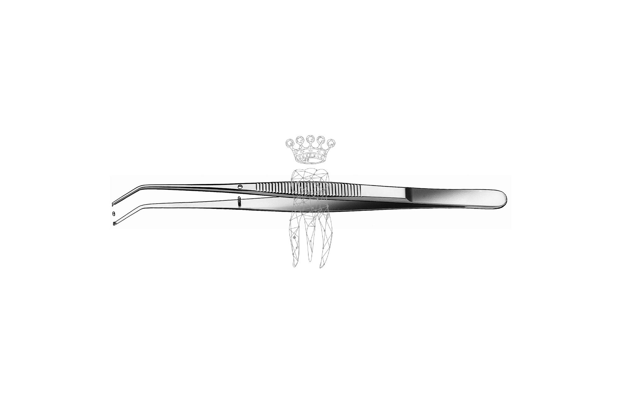 Chir.Pinzette Semken 15cm geb.