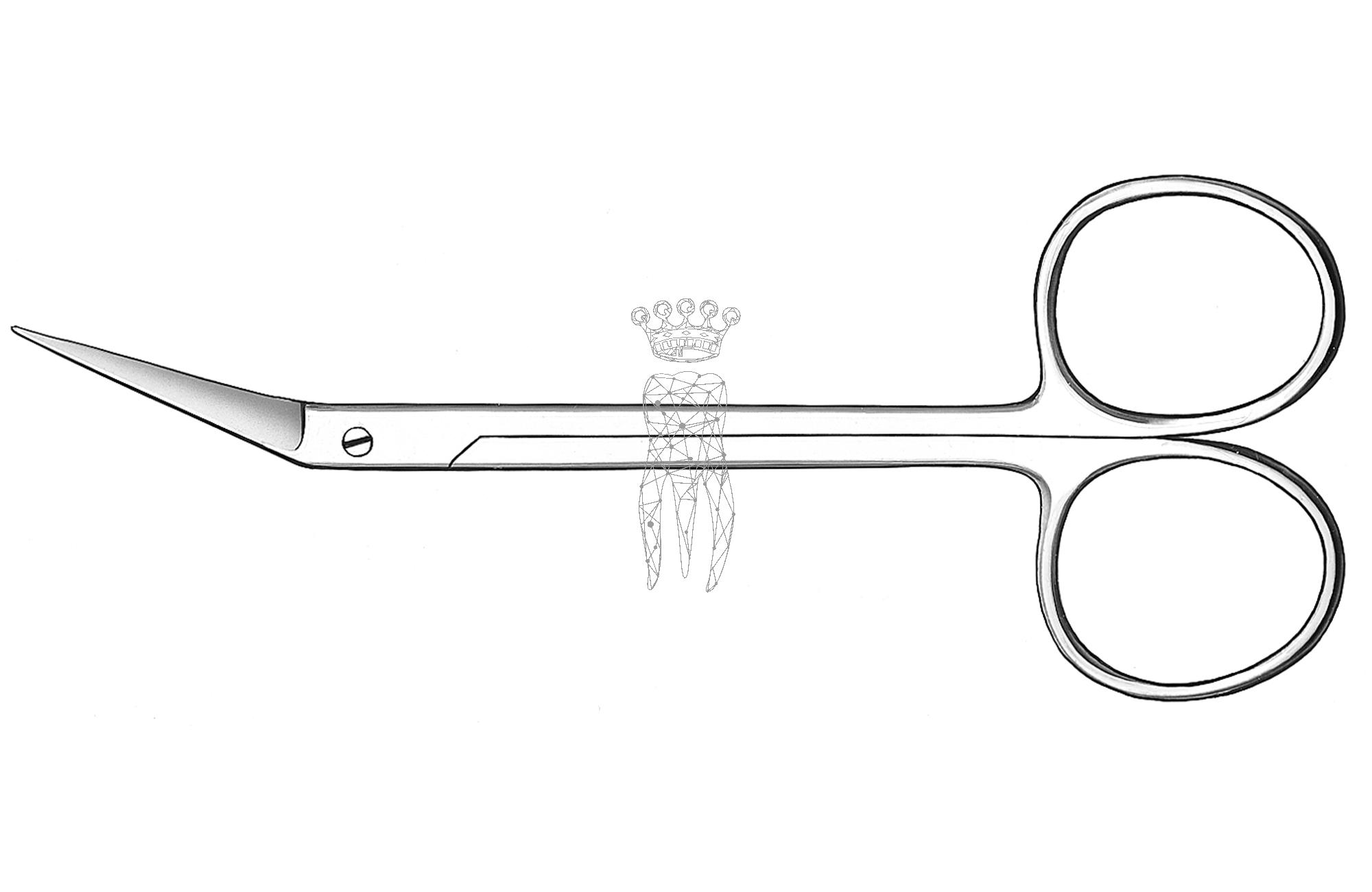 Gum scissors angled