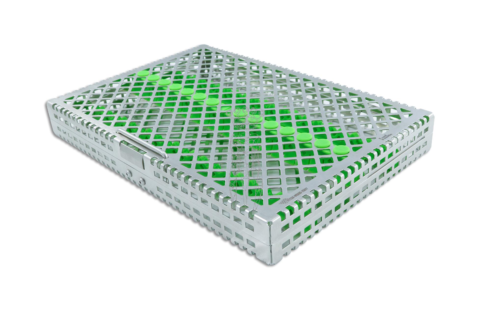 Steri-Wash-Tray 280x190x34mm Silikone grün