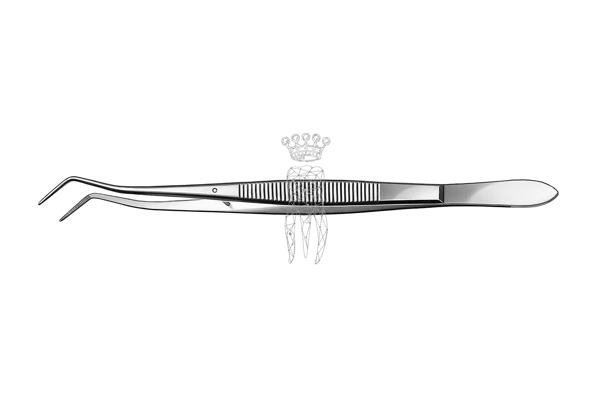 Tweezers serrated Meriam