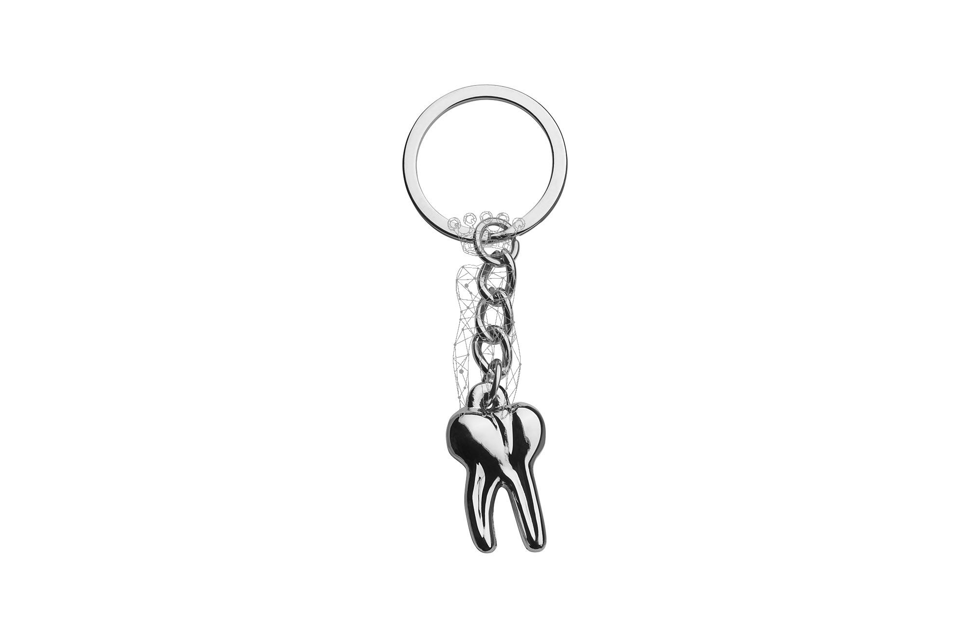 Key ring tooth