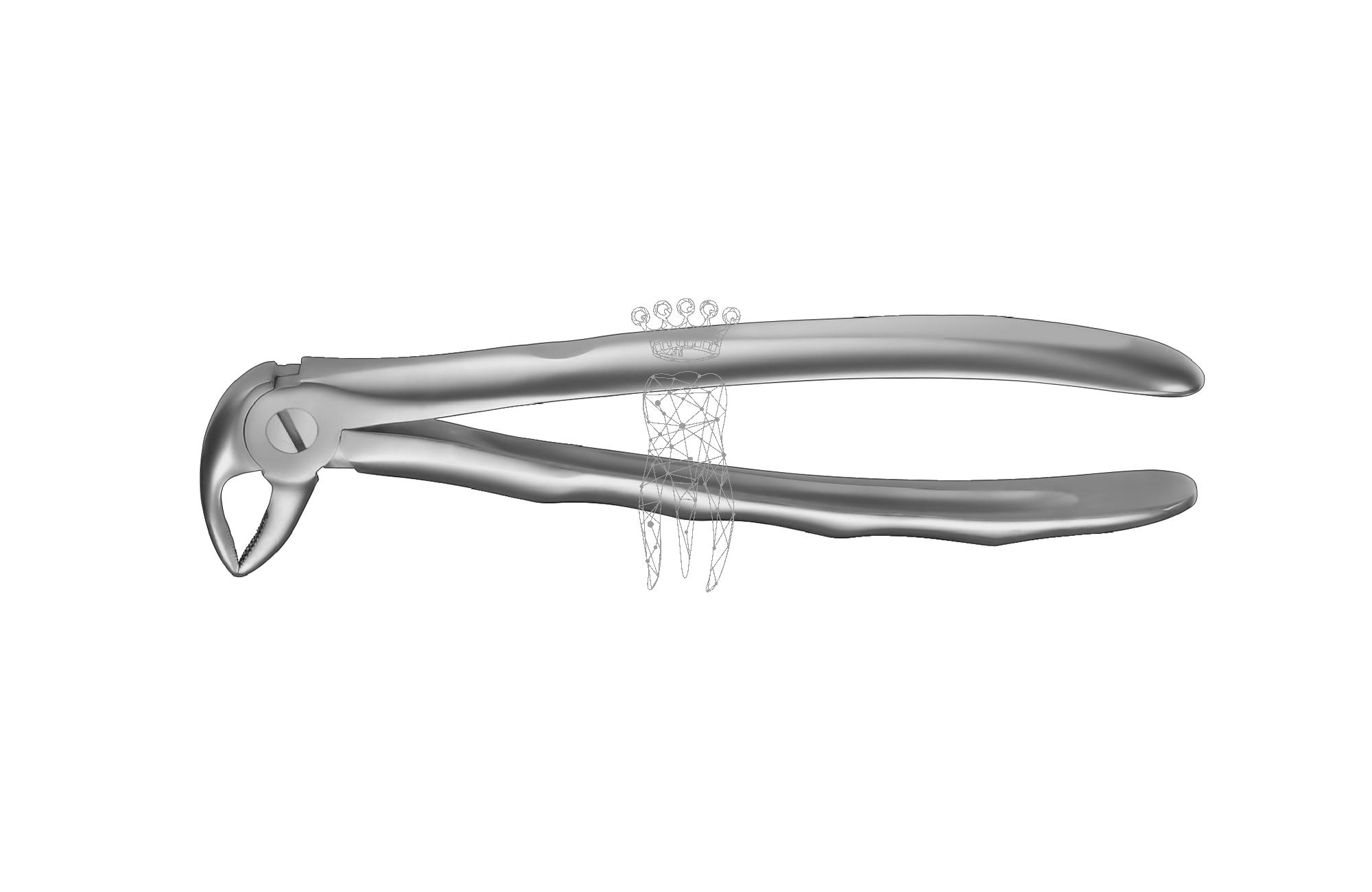 Extracting forcepsLiquidSteel Lower-Jaw roots