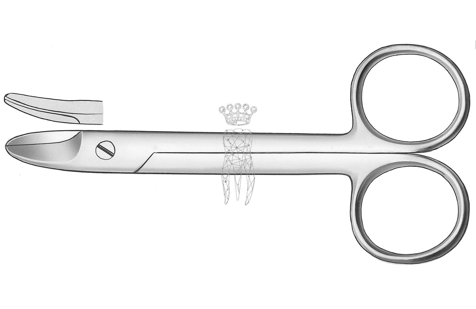 Crown scissors curved Beebee