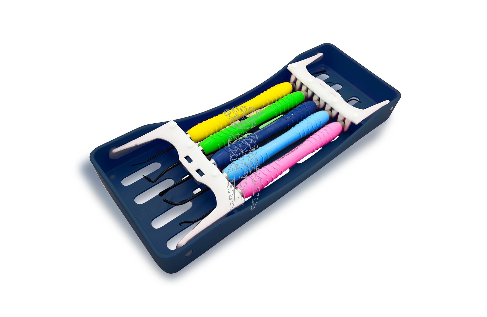 PolyFill Composit Set Anterior Tray blau 3030-S-BL - Colori-Silicon BlackPlasma