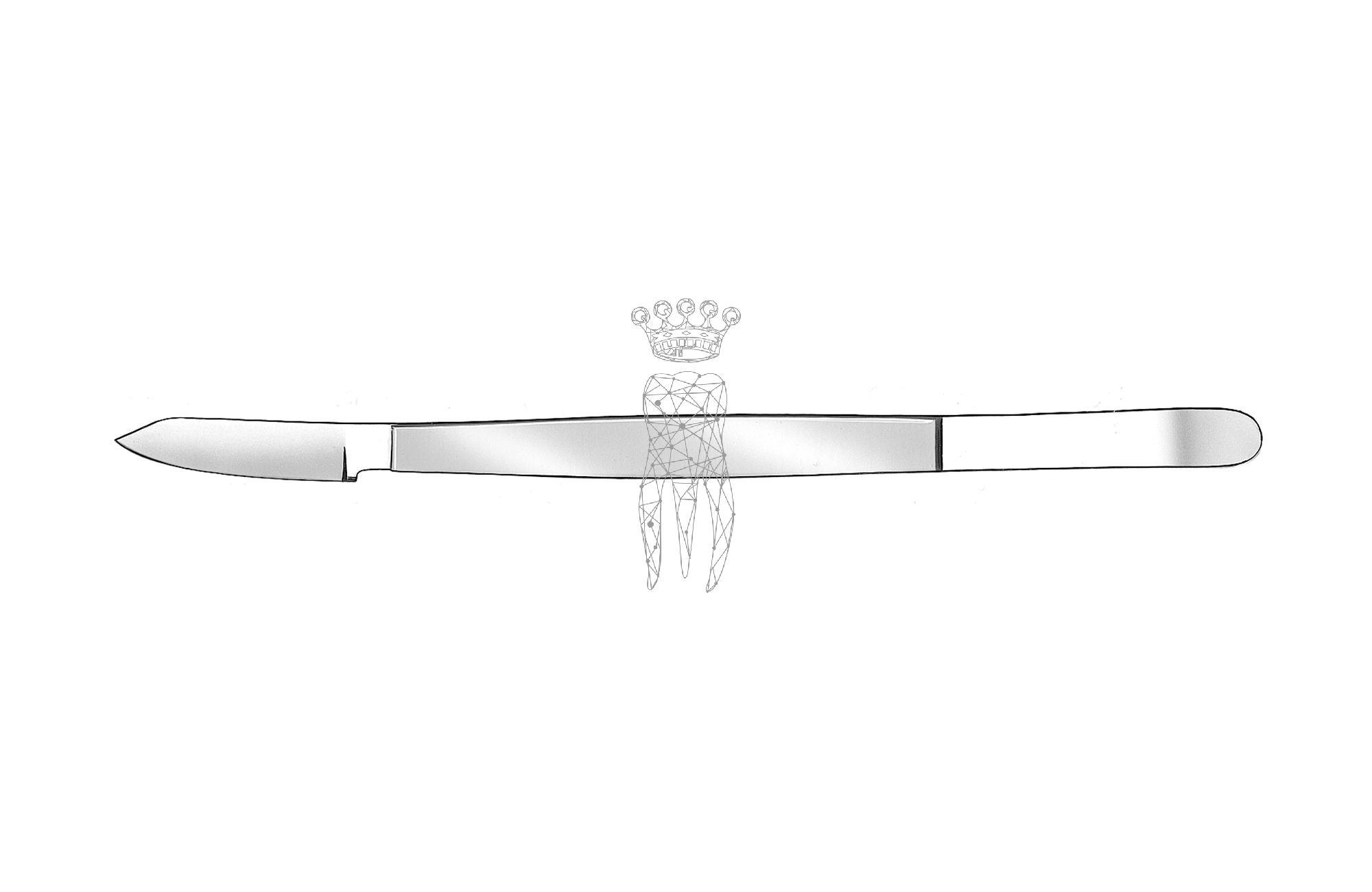 Wax knife metal 13cm