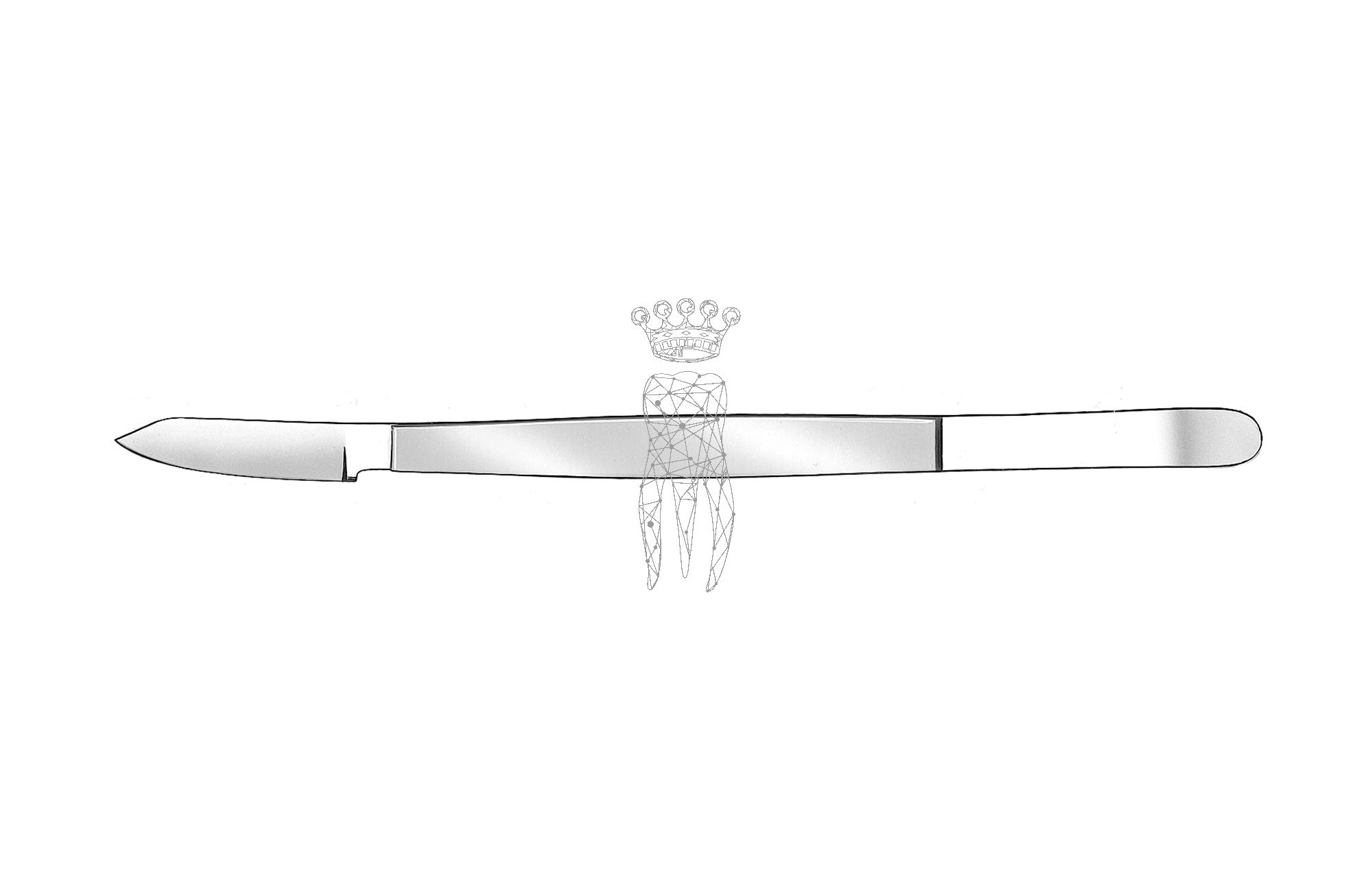 Wax knife metal 13cm