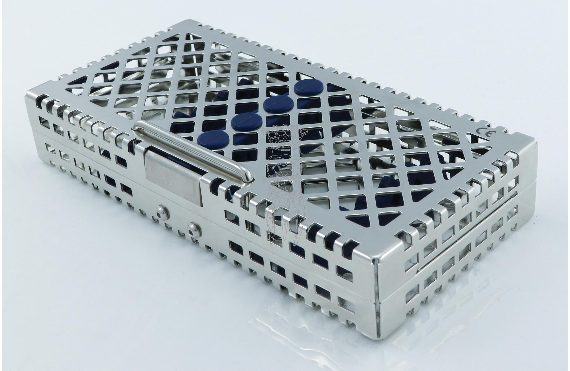 Steri-Wash-Tray 190x92x34mm 6 instruments - silicones blue