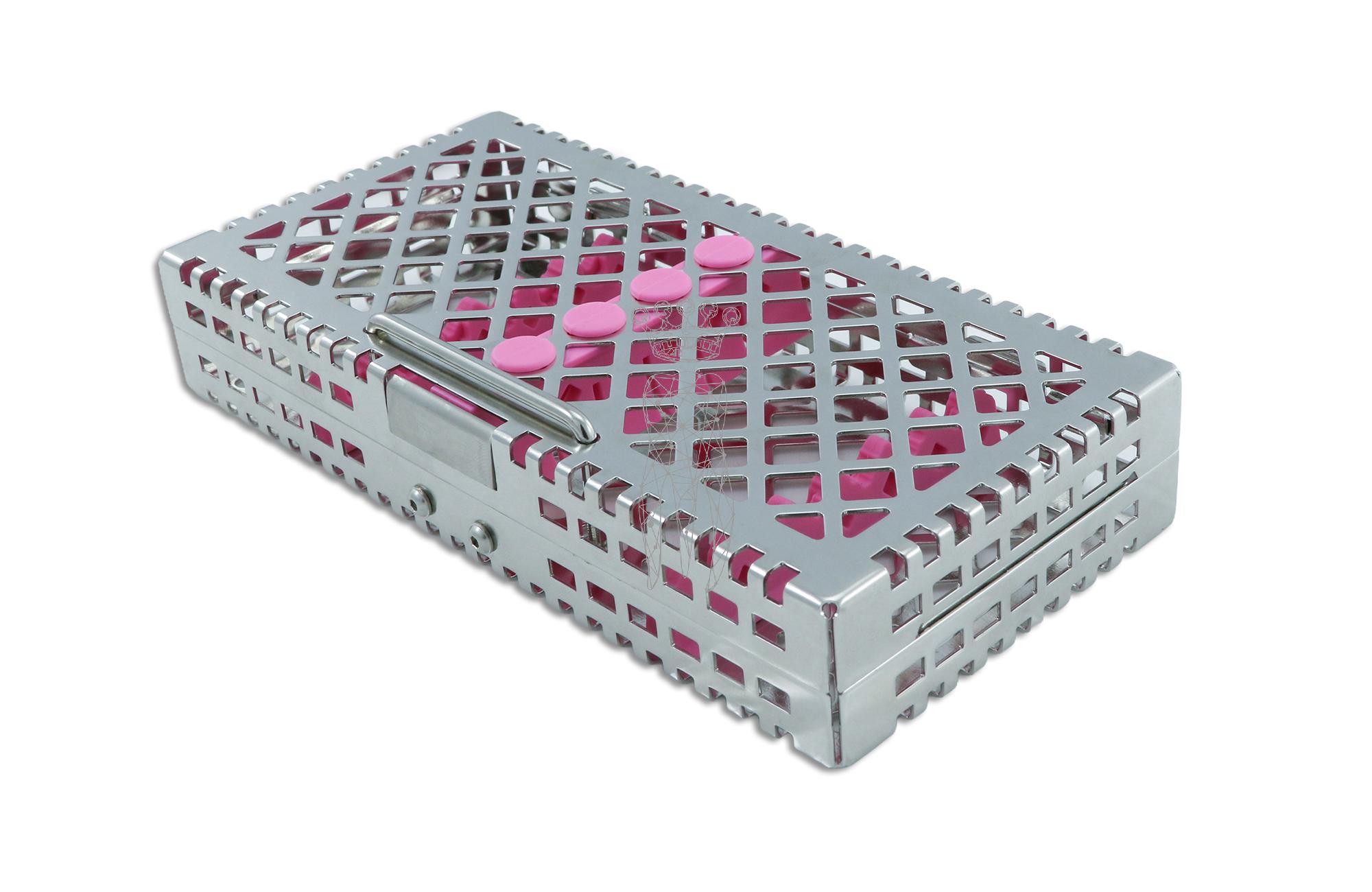 Steri-Wash-Tray 190x92x34mm 6 Instrumente - Silikon pink