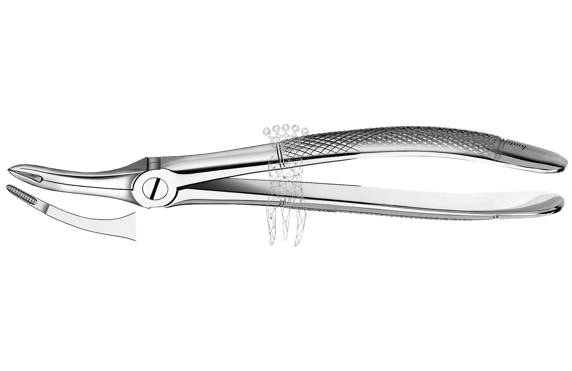 Extracting forceps frictiongrip Upper-Jaw roots