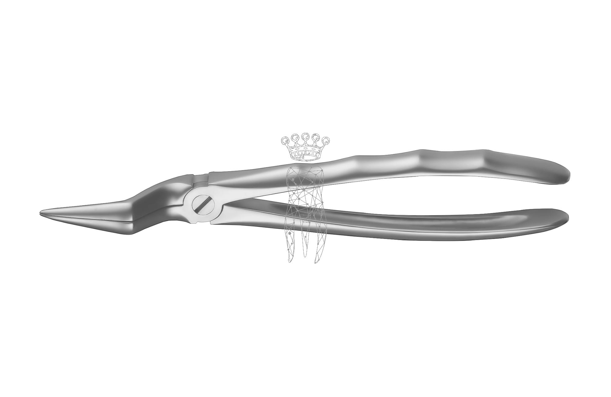 Extracting forceps LiquidSteel Upper-Jaw roots/fragments