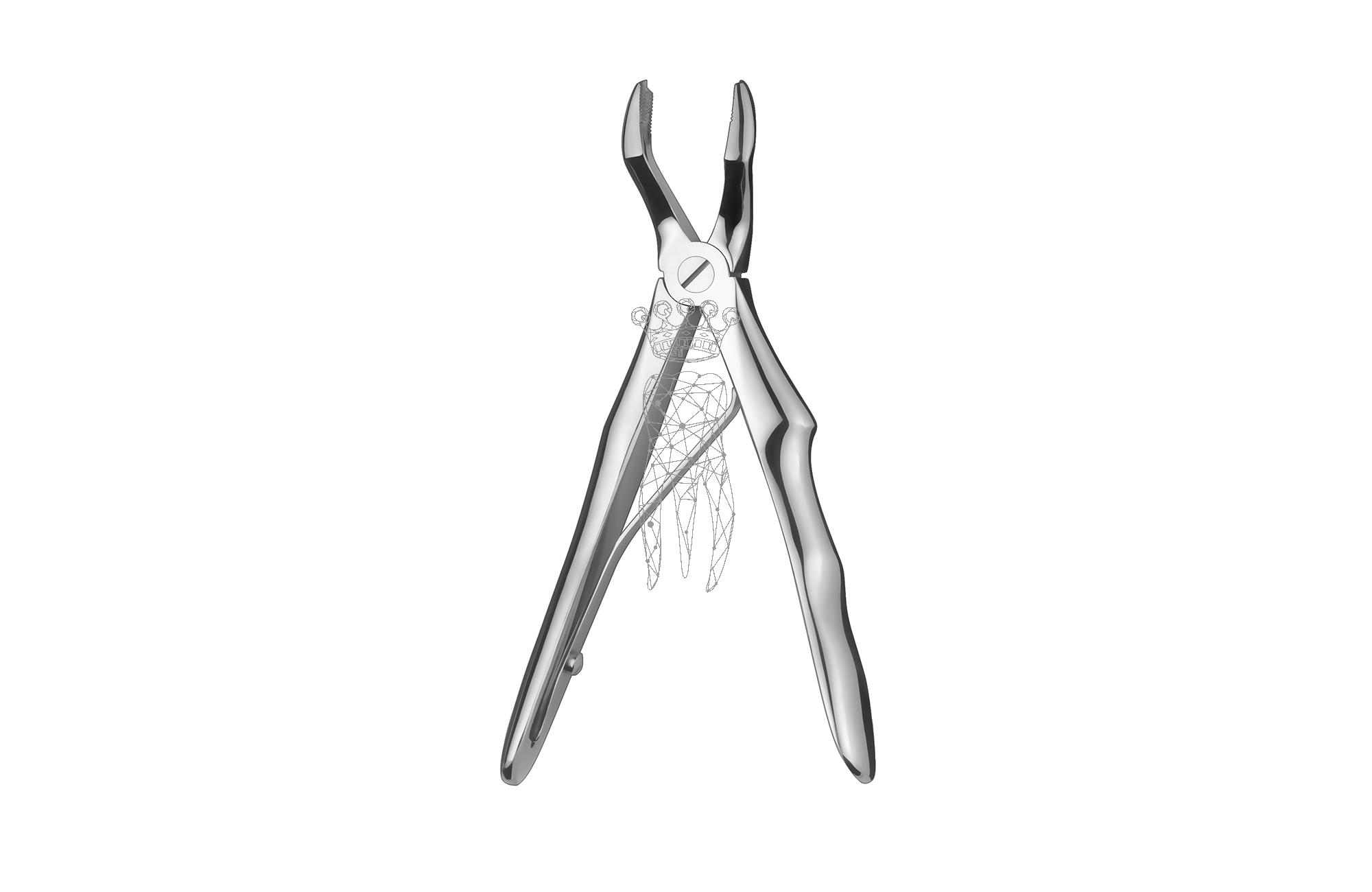 Children extracting forceps LiquidSteel with spring - Upper-Jaw molars