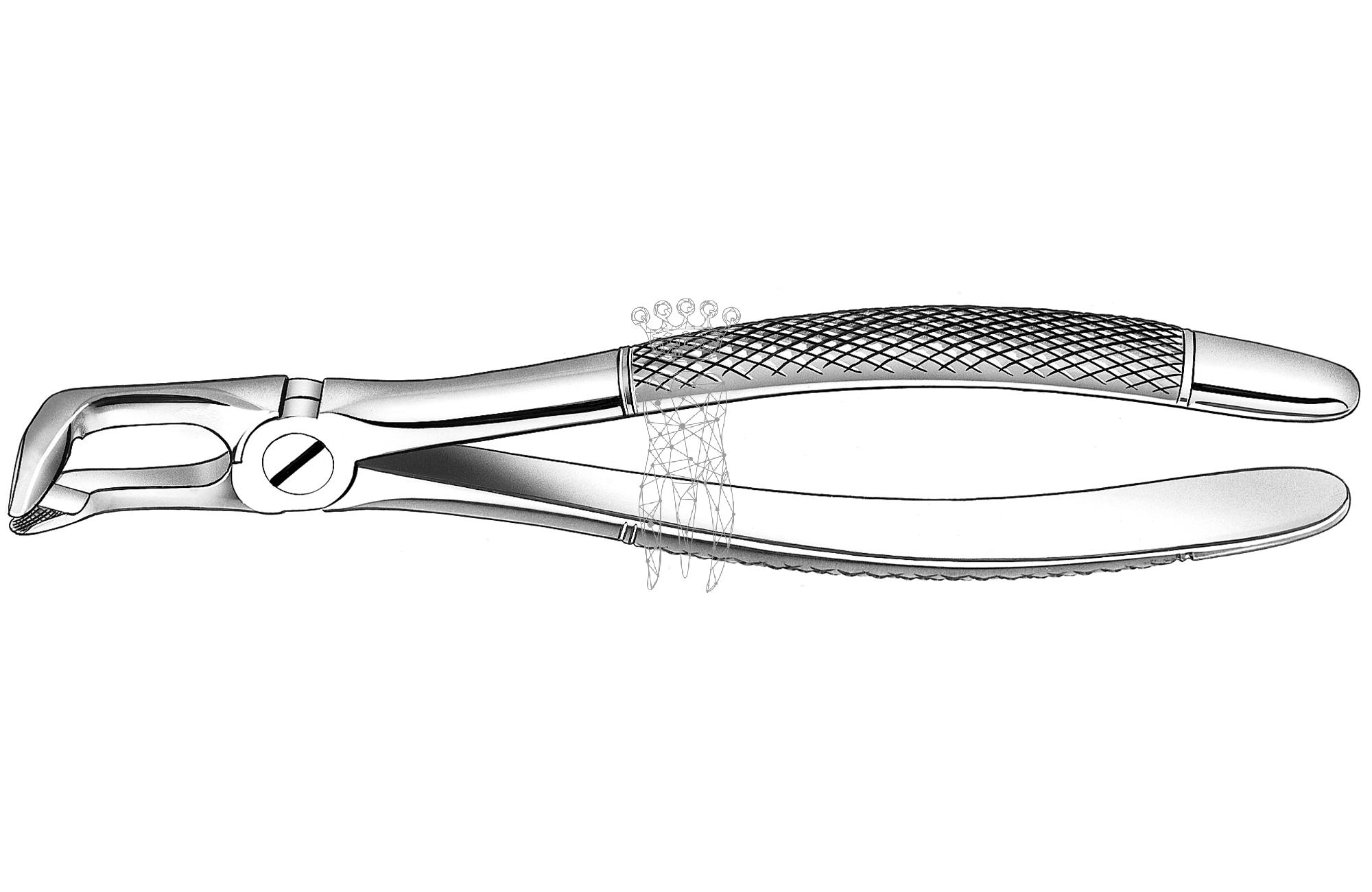 Extracting forceps Lower-Jaw wisdom teeth