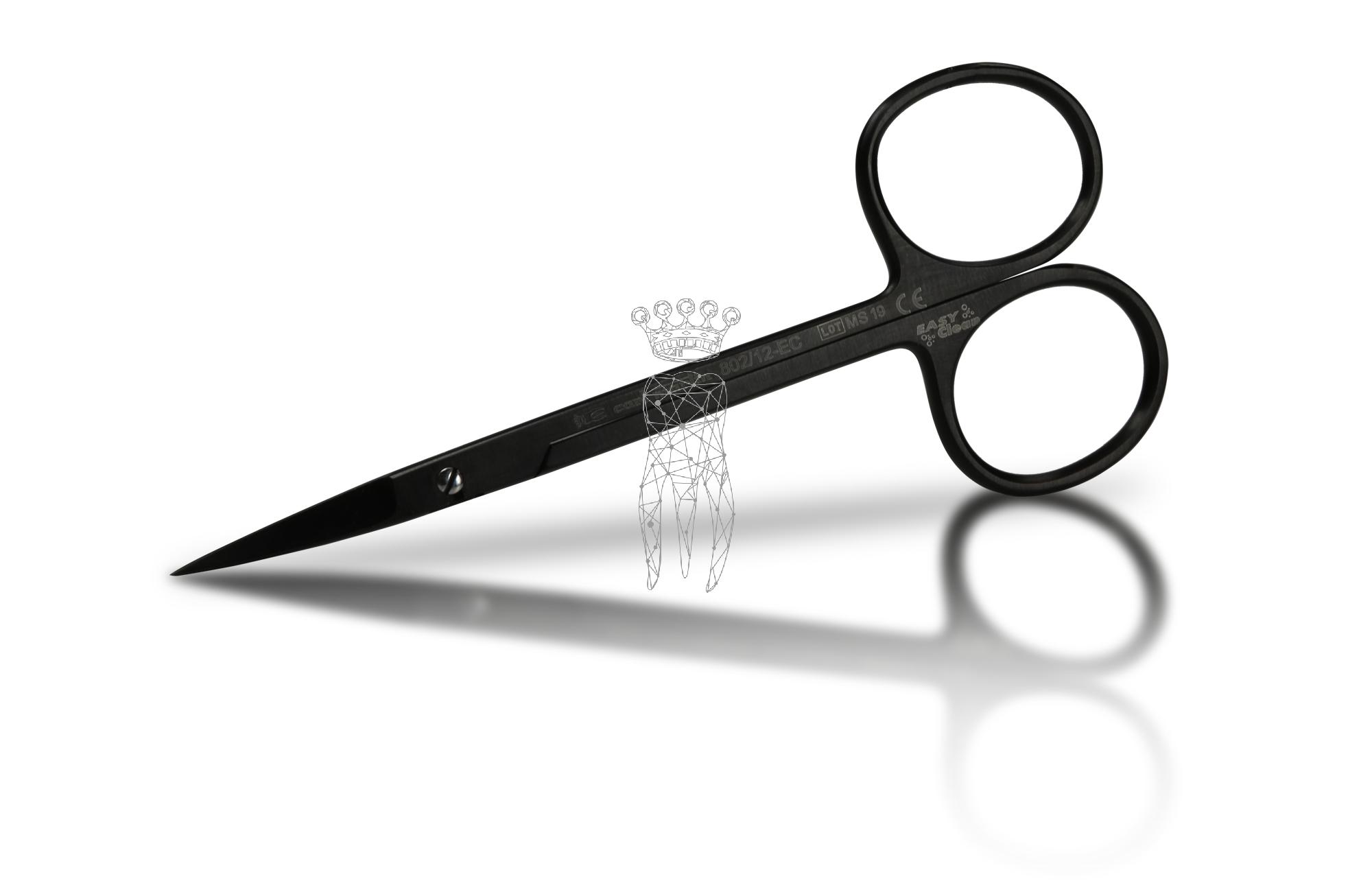 EasyClean ZF-Schere gebogen 12cm IRIS mit grossen Ringen