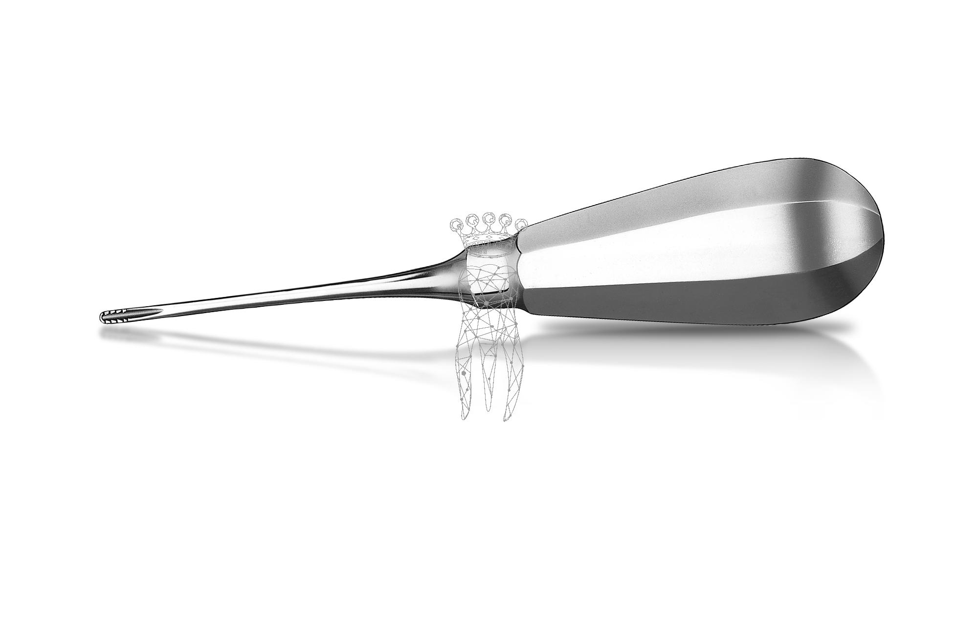 Root elevator Lindo/Levien 2.5mm serrated tips