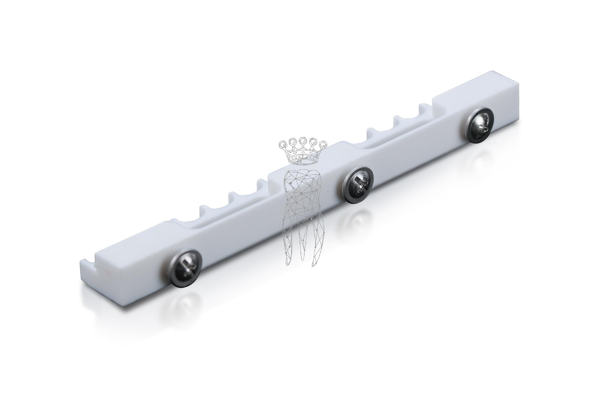 PTFE block 16cm 14 instruments incl. 3 screws