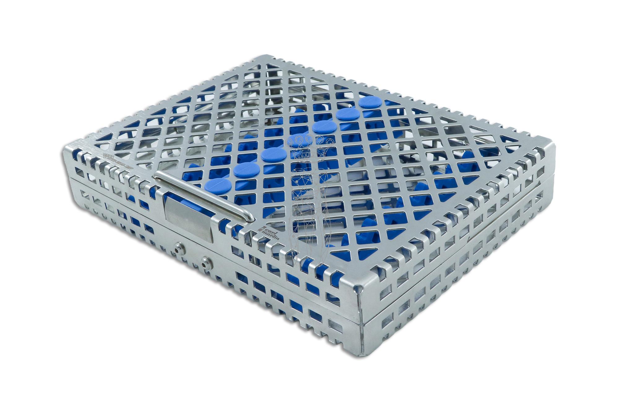 Steri-Wash-Tray 190x140x34mm 10 Instrum. - Silikon hellblau