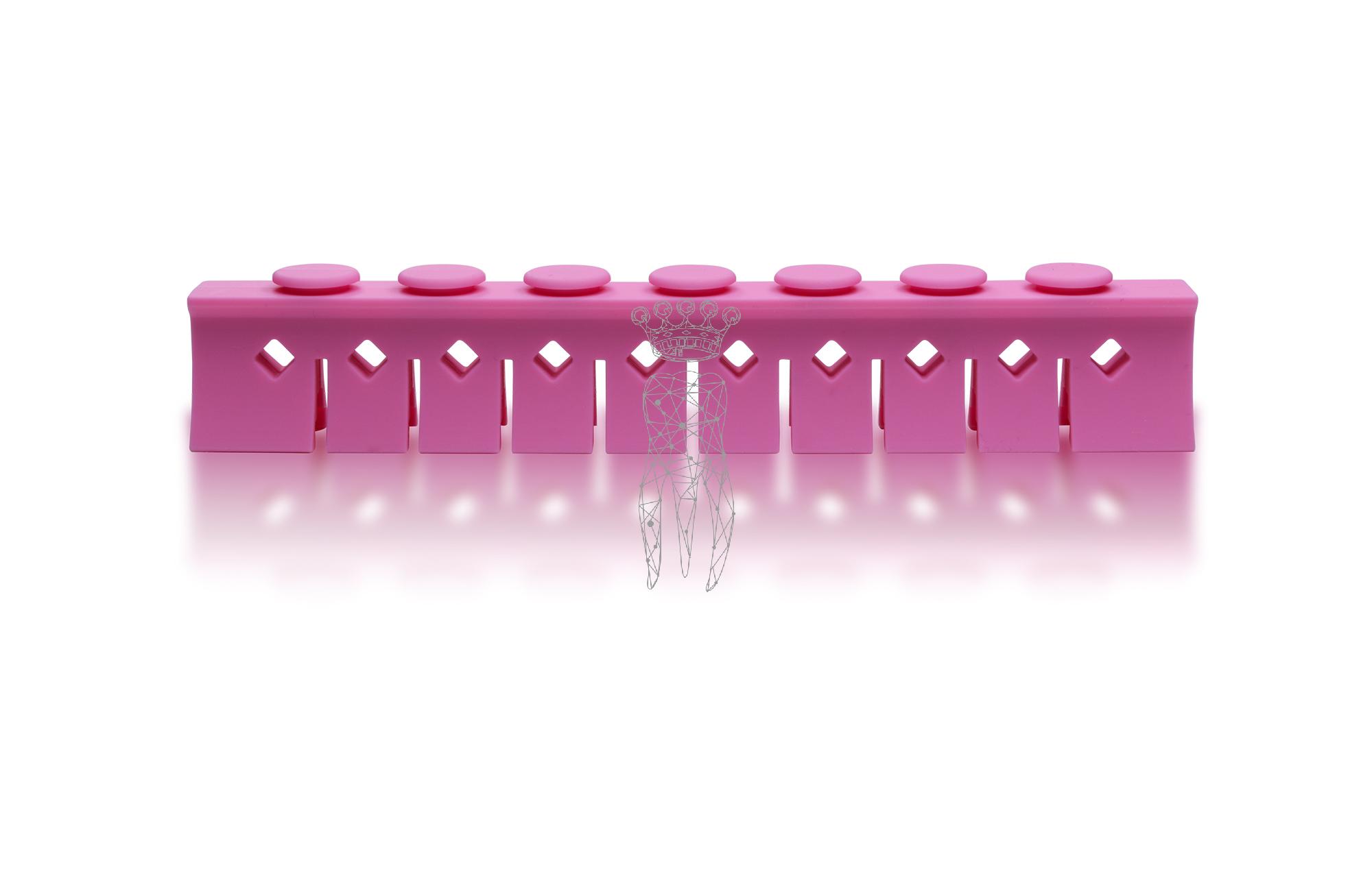 Silikon Niederhalter 3029-L + M 10 Instrumente - pink