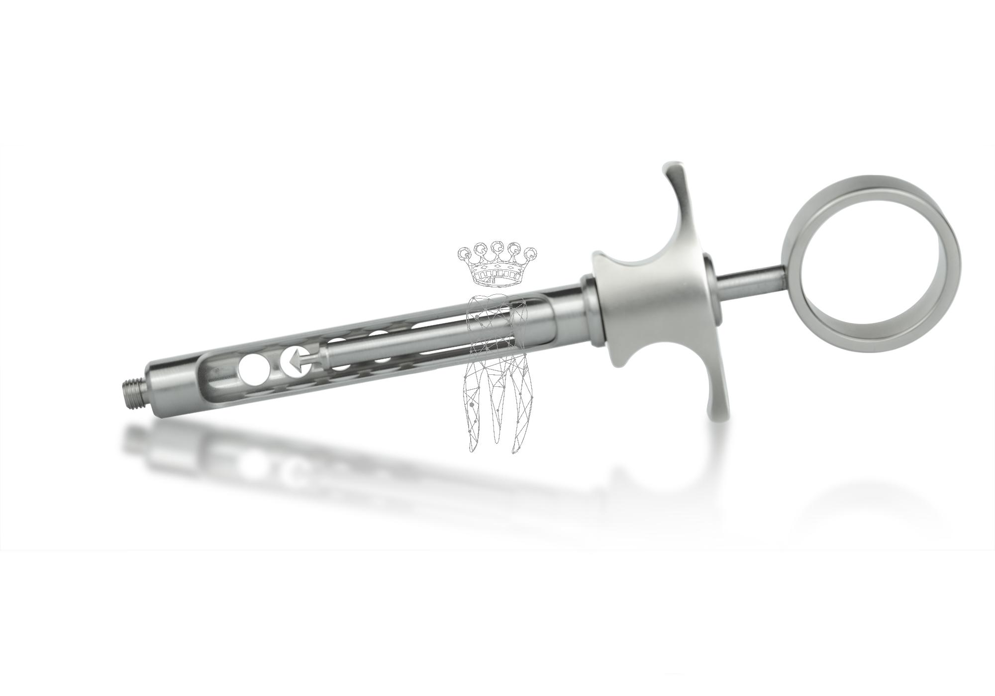 Cartridge Syringe ARROW stainless steel metric thread - self aspirating