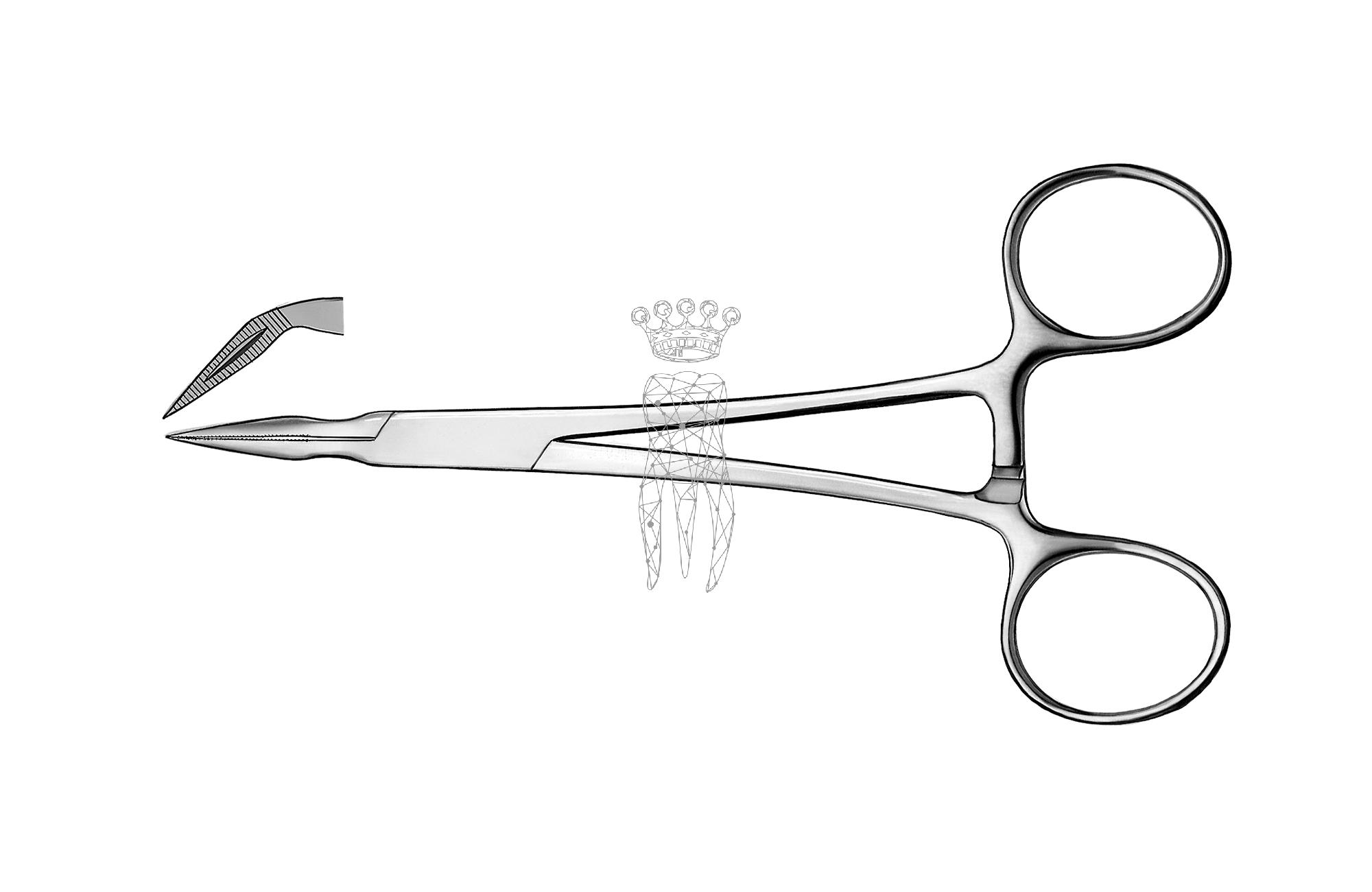 Arterienkl. Stieglitz gebogen 14cm
