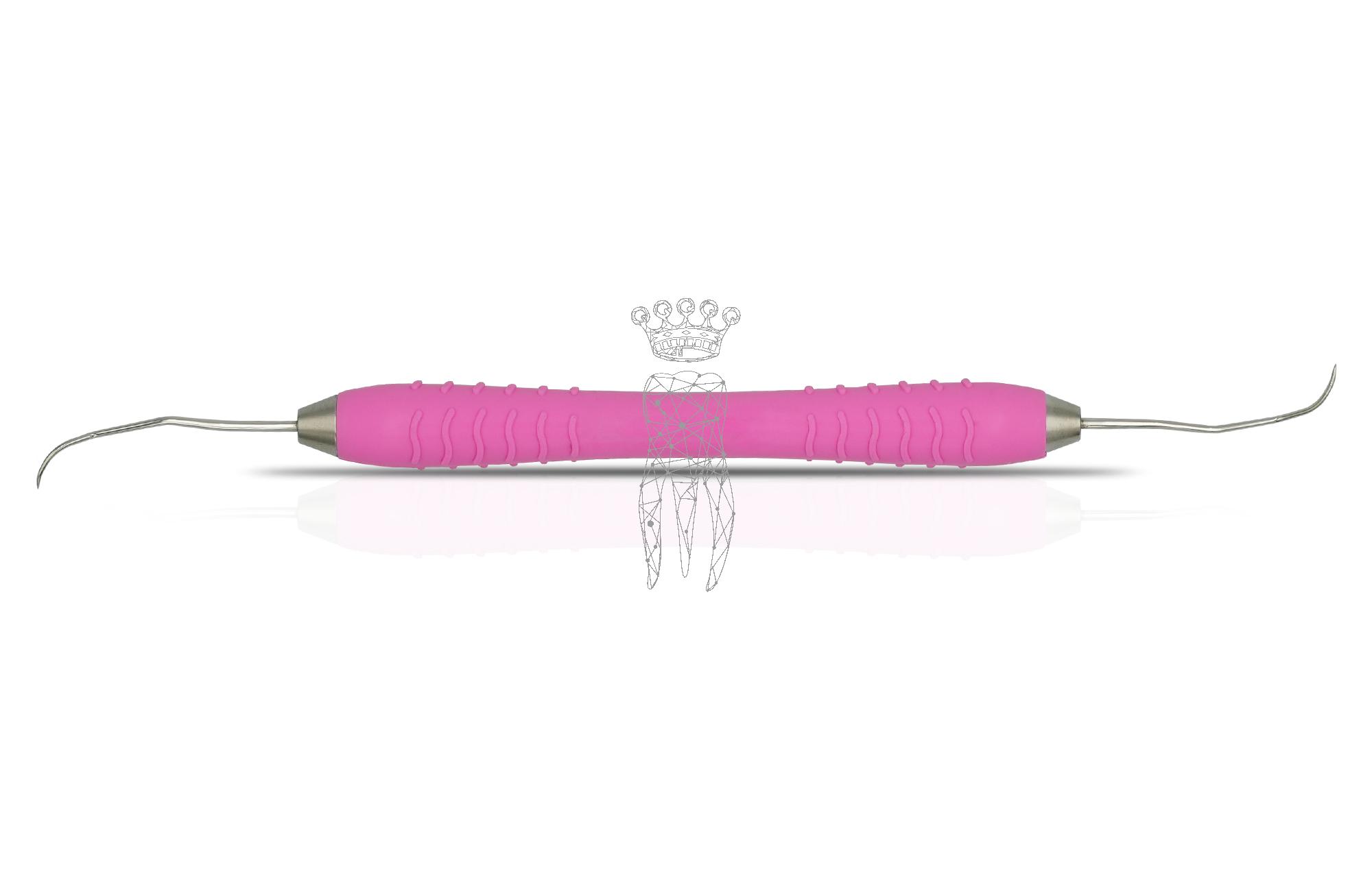 Dental probe d.e. twisted - very fine Colori-Silicon