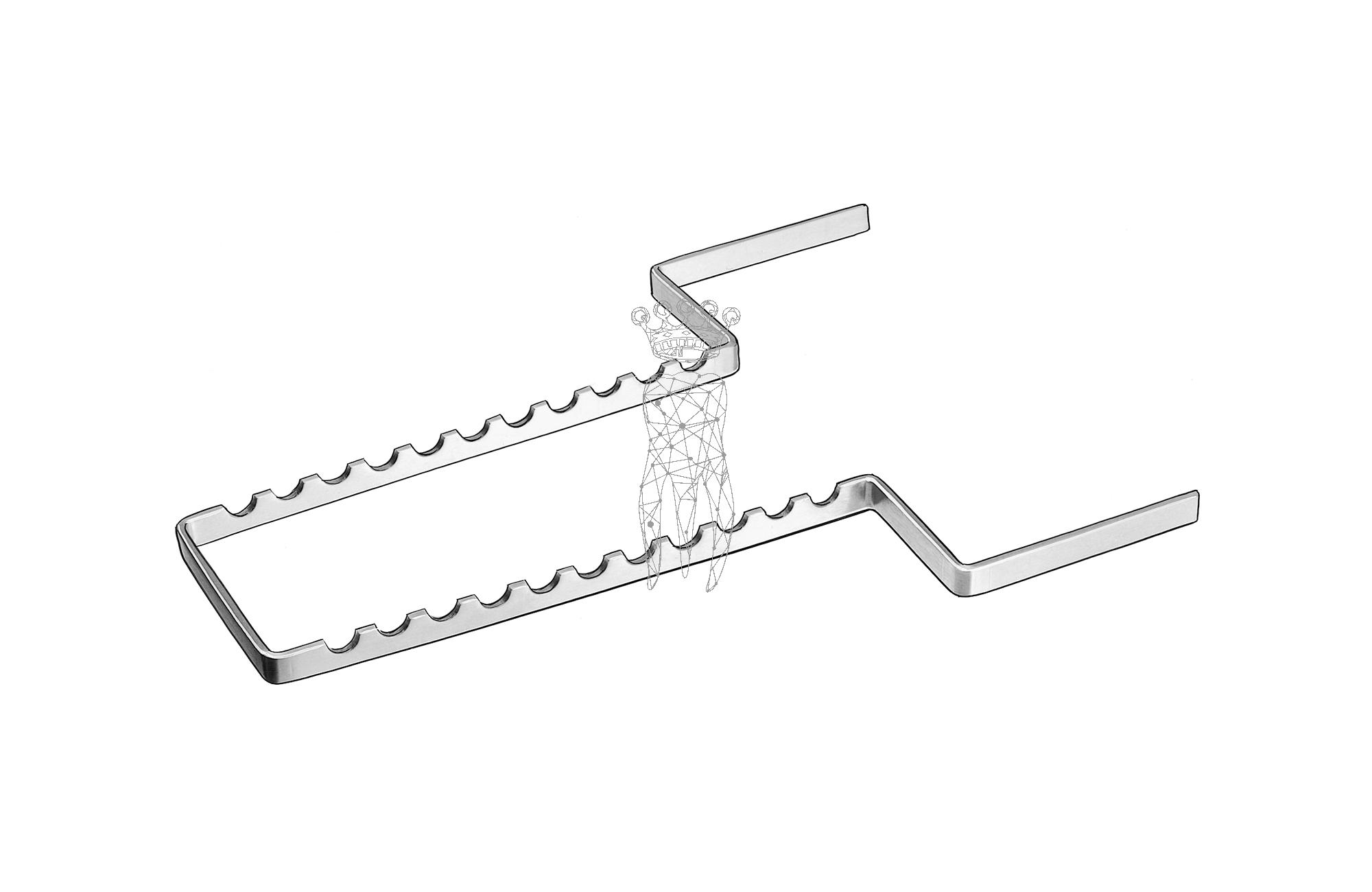 Normtray-Lagerungsrahmen Edelstahl rostfrei