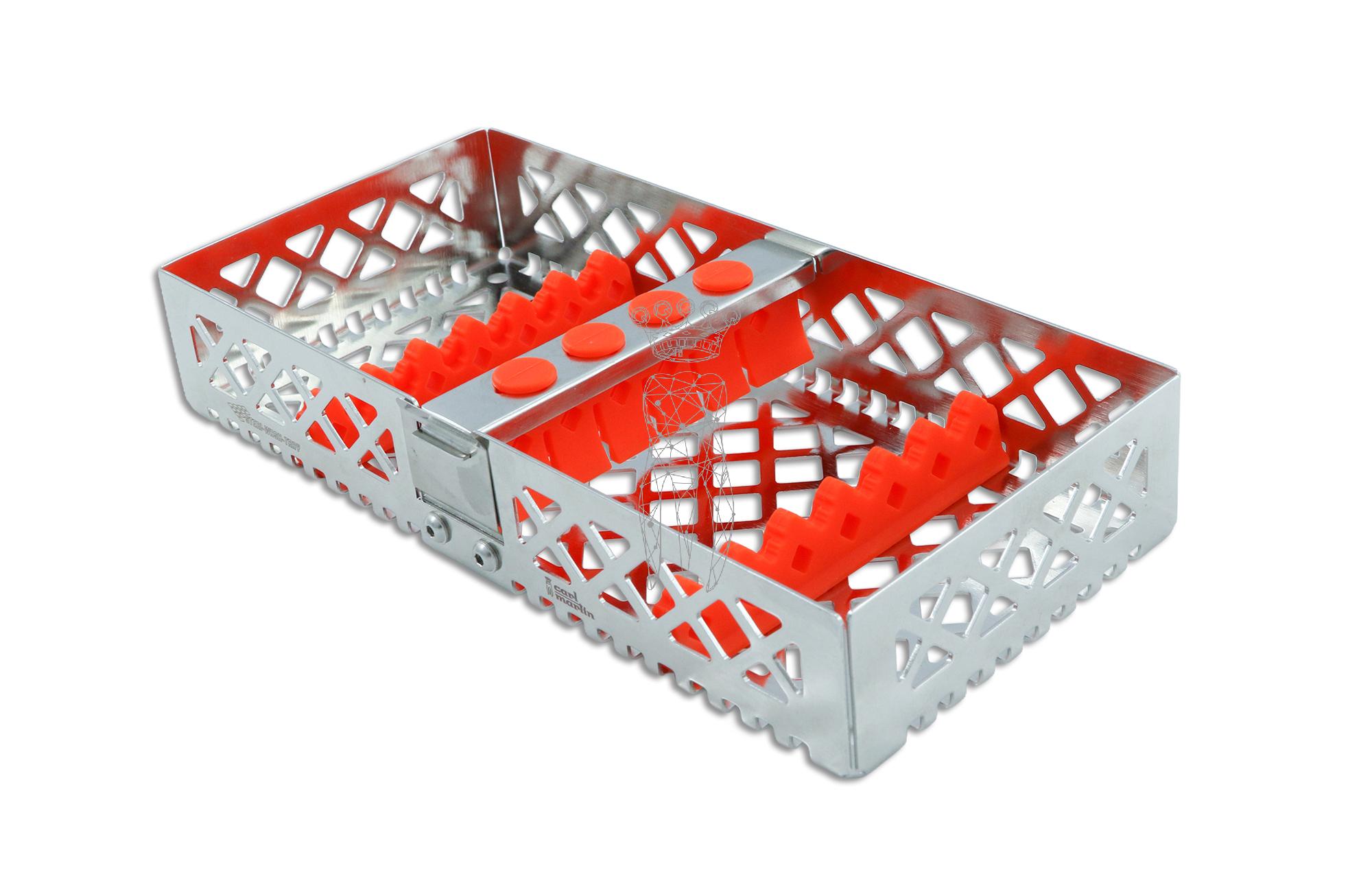 Steri-Wash-Tray 190x90x34mm 6 Instr. - Silikone orange