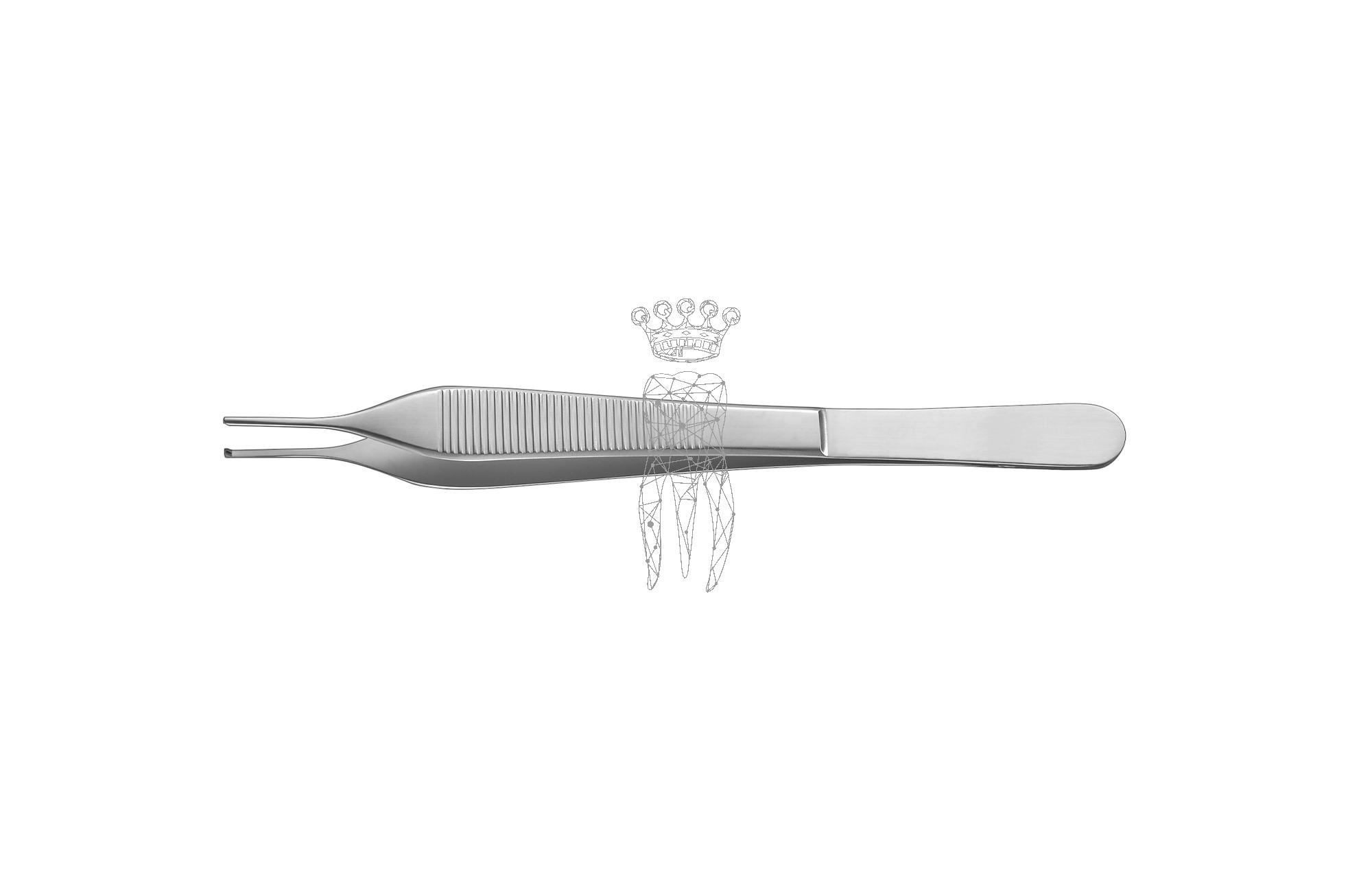 Tweezers Adson surgical very fine 15cm