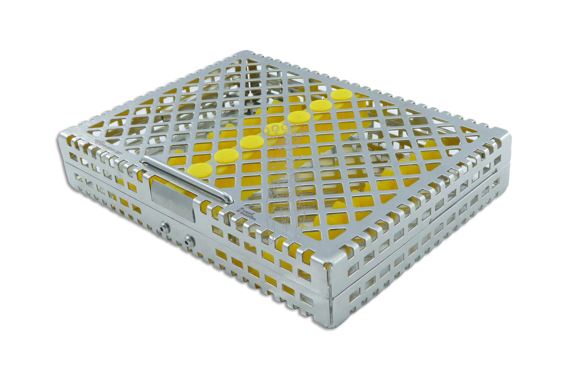 Steri-Wash-Tray 190x140x34mm 10 Instrumente - Silikon gelb