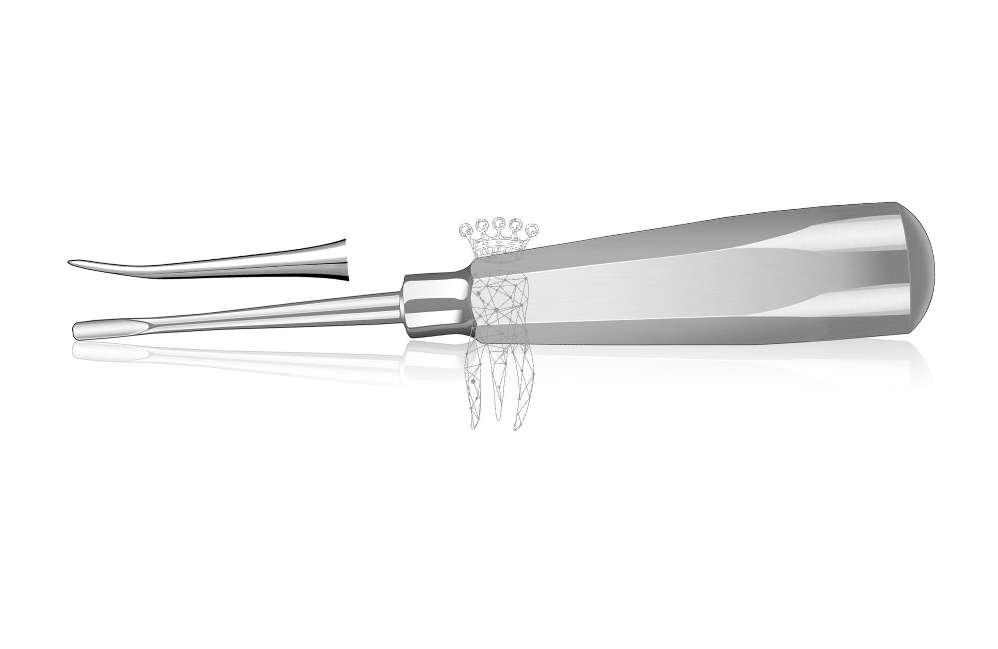 Root elevator curved 3.5mm LiquidSteel