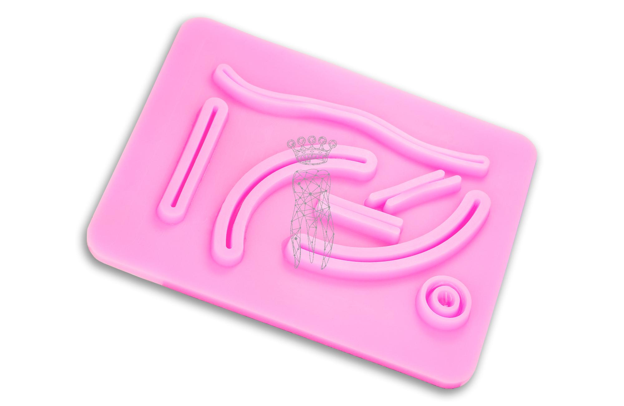 Dental suture practice pad various radii