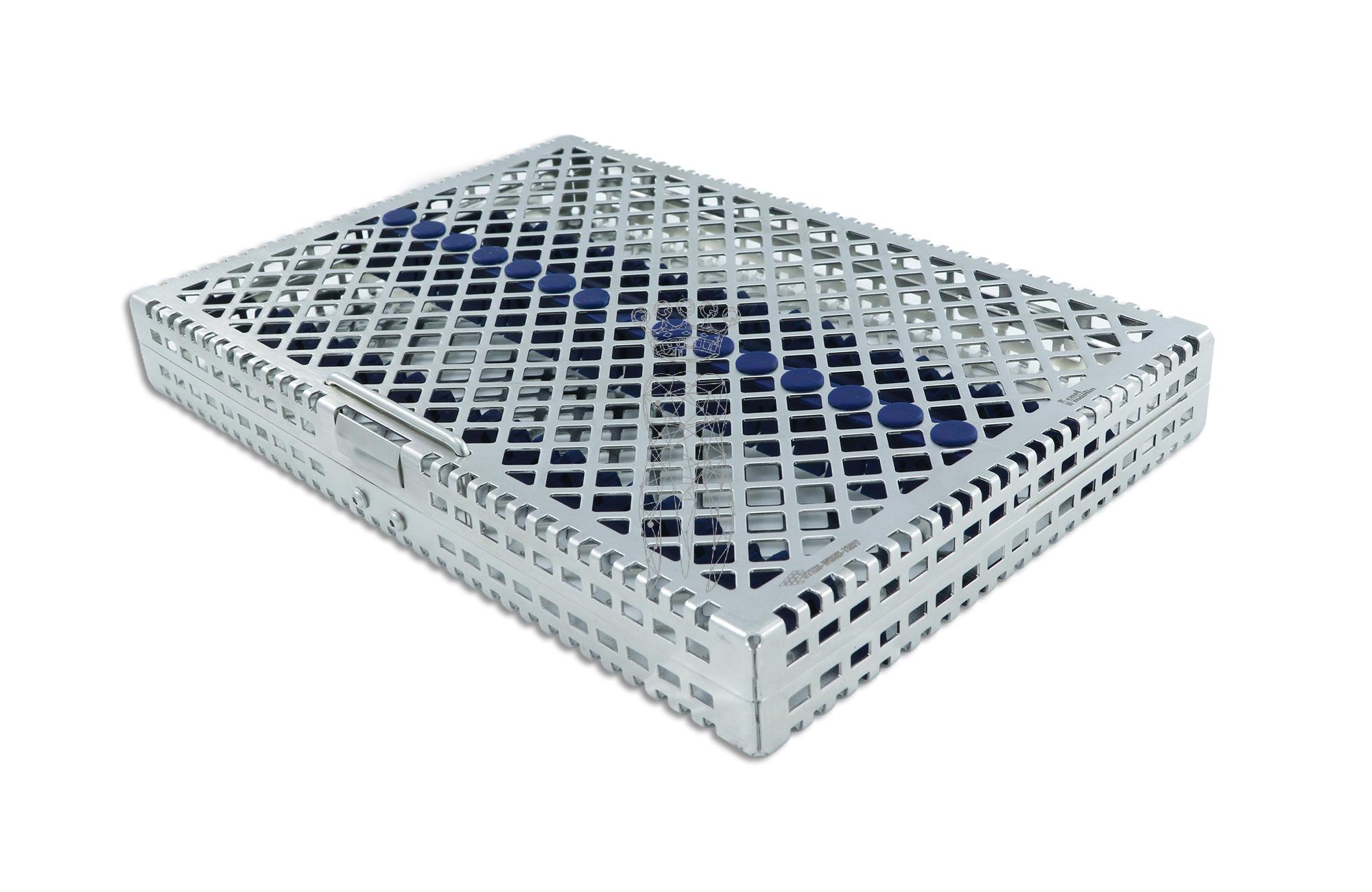Steri-Wash-Tray 280x190x34mm Silikone blau